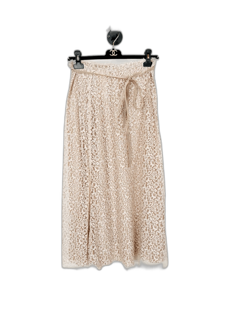 Dior Dior Lace Midi Skirt in Beige-2505 Size 35" - 1 Thumbnail
