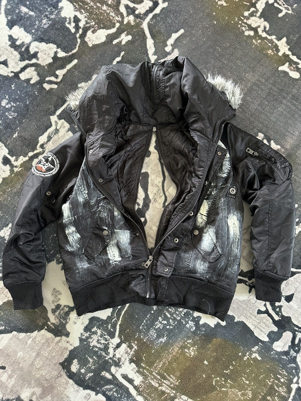 BERNINGS SHO 00’s Berning Sho punk bomber zipper jacket Size US M / EU 48-50 / 2 - 7 Thumbnail