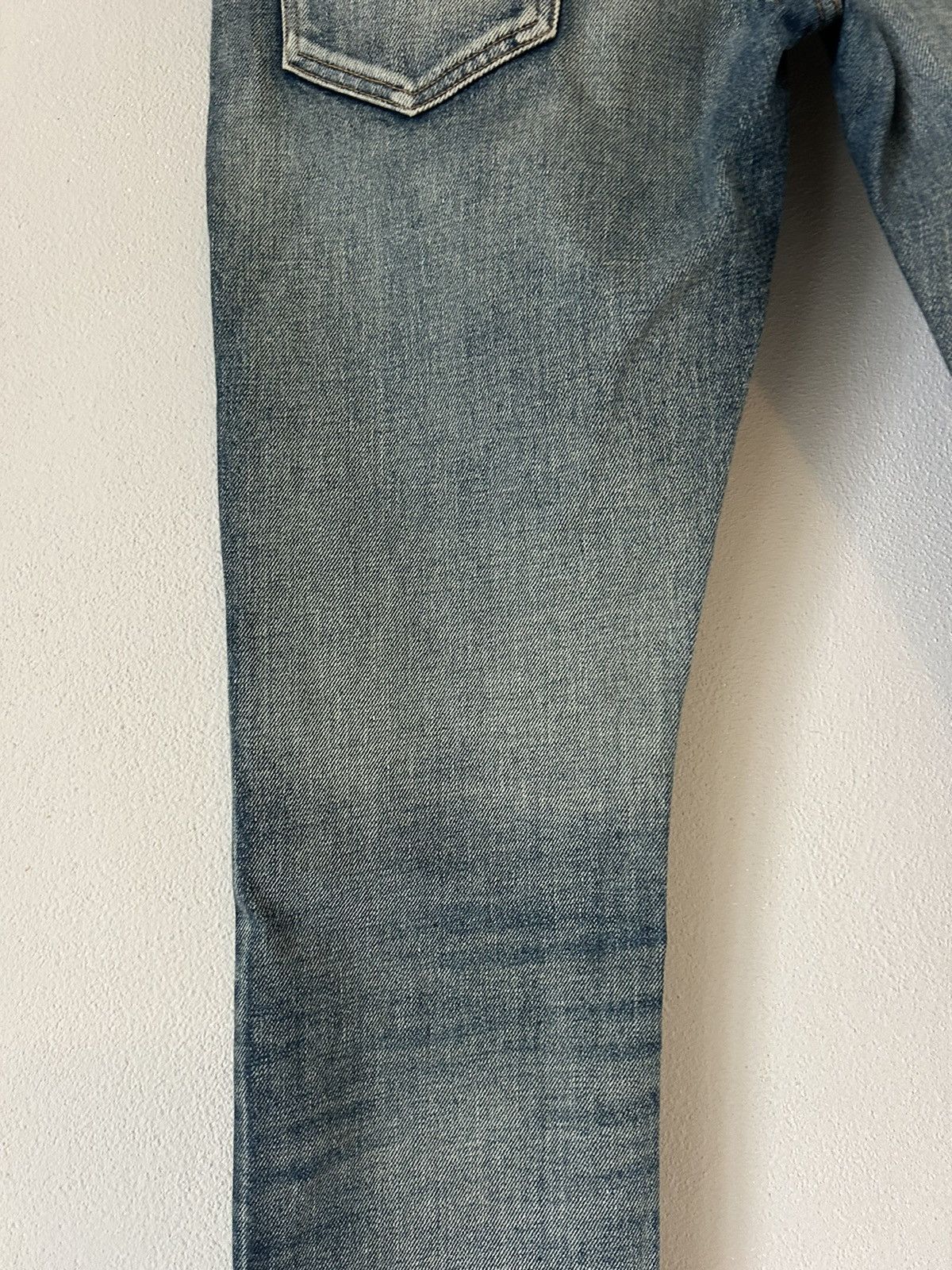 Saint Laurent Paris Saint Laurent Washed Blue Denim Jeans, D24 M/SK-MW Size US 29 - 18 Thumbnail