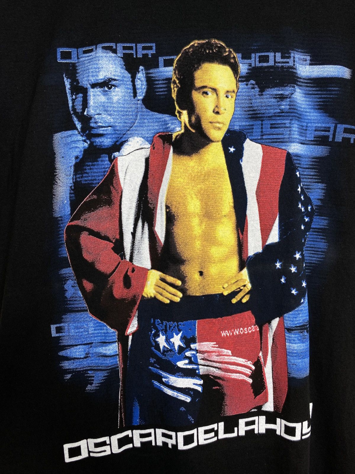 Vintage Vintage 90’s Oscar De La Hoya Boxing Rap T-Shirt Size Large Size US L / EU 52-54 / 3 - 4 Thumbnail
