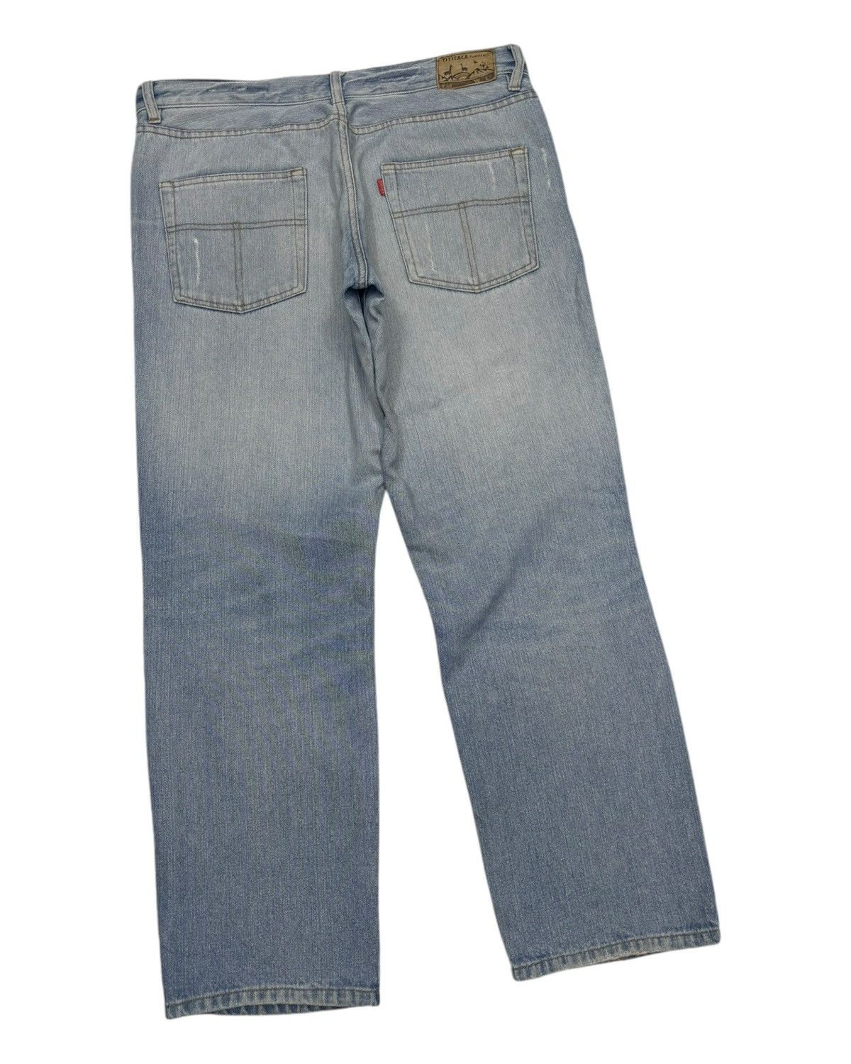 Kapital Vintage Titicaca ☮️ Logo Distressed Denim Jeans Size US 32 / EU 48 - 6 Thumbnail