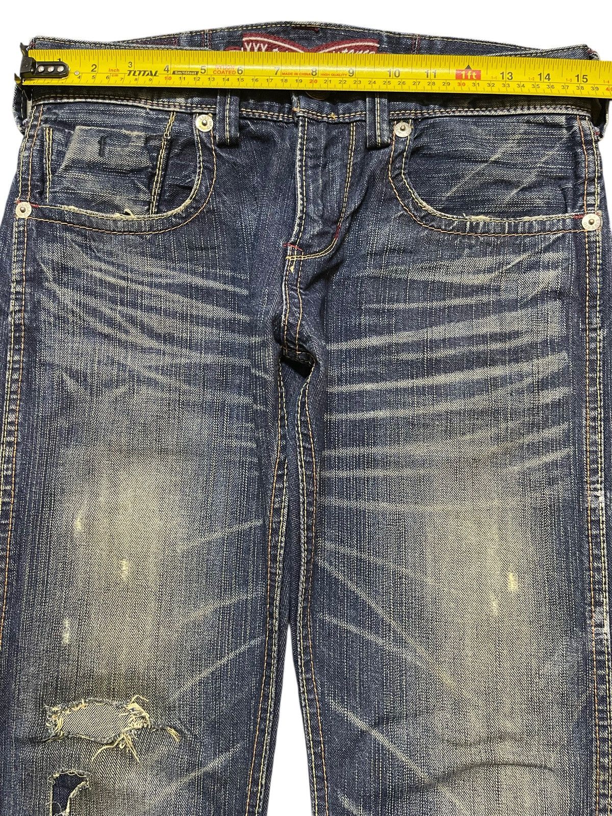 If Six Was Nine Vintange Liberto Mud Wash Faded Clawmark Distress Style Jean Size US 30 / EU 46 - 11 Thumbnail
