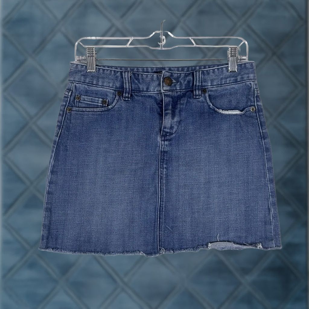 J.Crew J. Crew Stretch Jean Skirt Womens Size 2 Denim Blue Medium Wash Skirt Short Vintage No Size 26" / US 2 / IT 38 - 1 Thumbnail