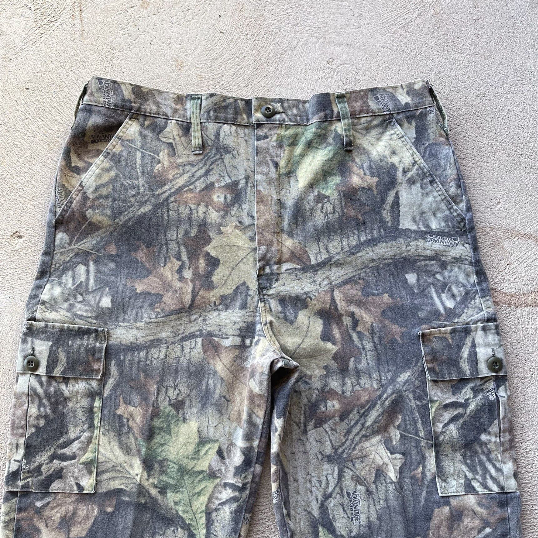 Vintage VINTAGE Ranger Cargo Pants Mens L Green Camouflage 90s Baggy Straight Inseam 30 Relaxed Comfort Pockets USA Size US 38 / EU 54 - 2 Thumbnail