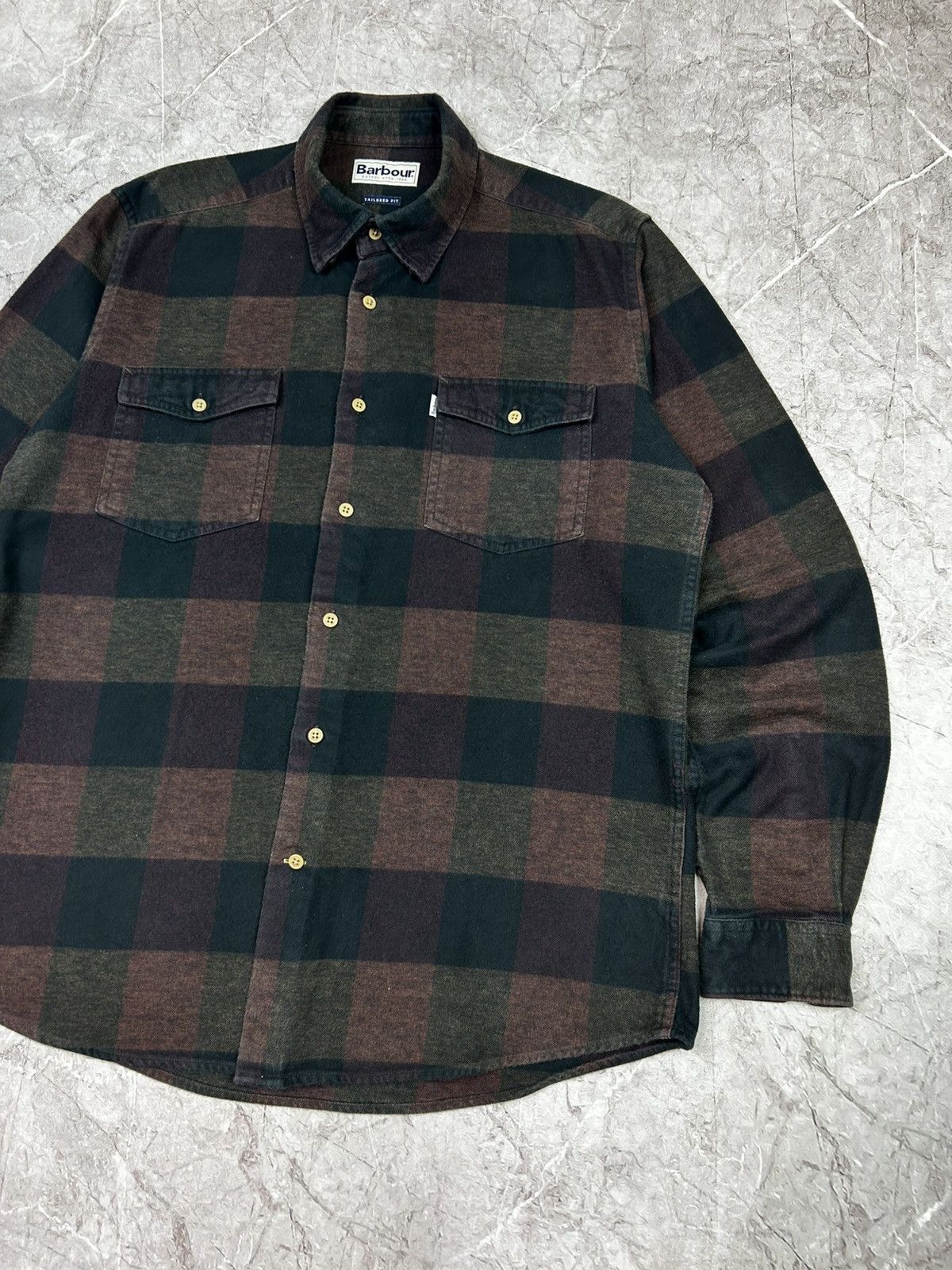 Barbour Barbour Elbe Stripe Flannel Shirt Mens Large Tailored Fit Size US L / EU 52-54 / 3 - 3 Thumbnail