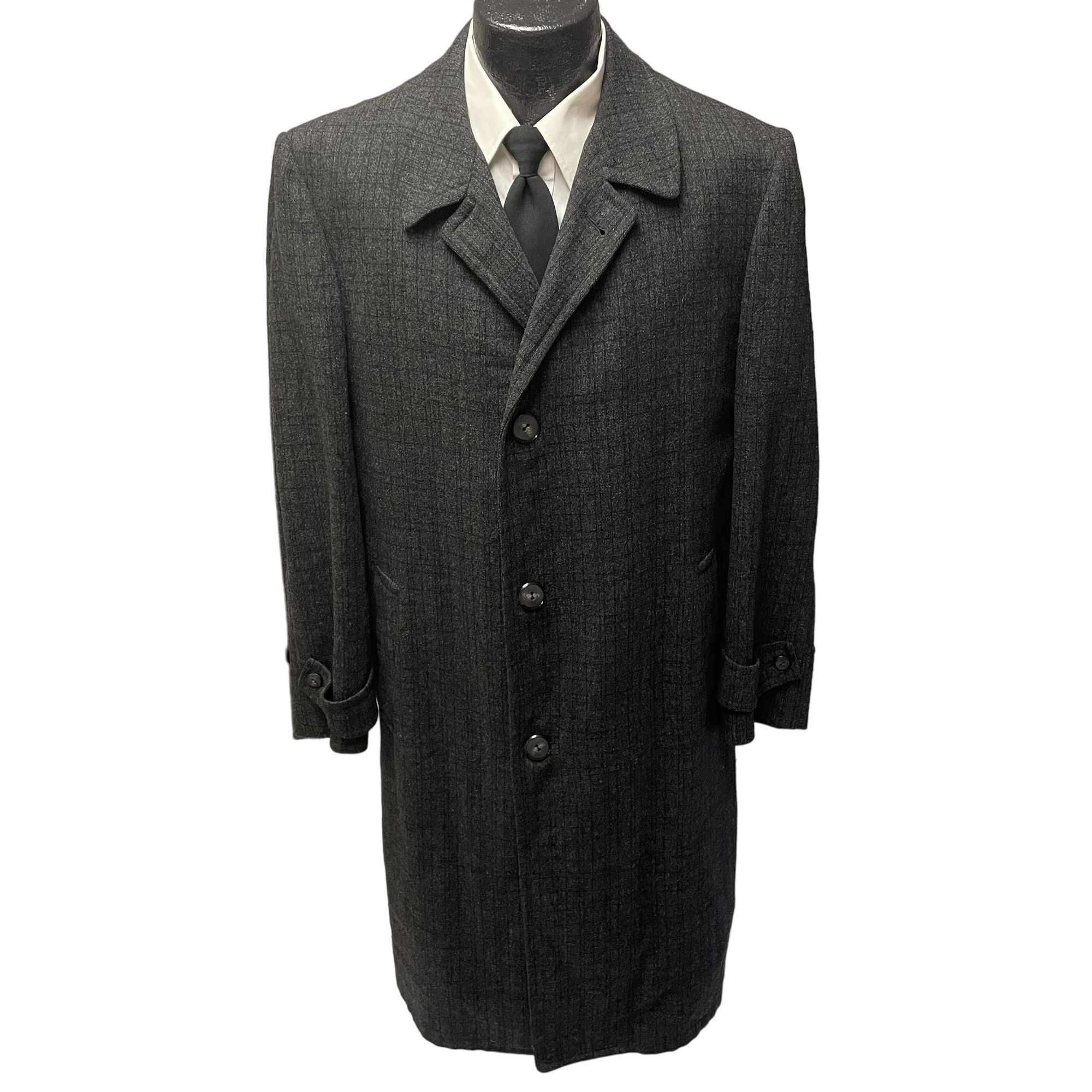 Other Vtg Royal Fashion Gray Black Top Plaid Trench Overcoat Size US XL / EU 56 / 4 - 1 Thumbnail