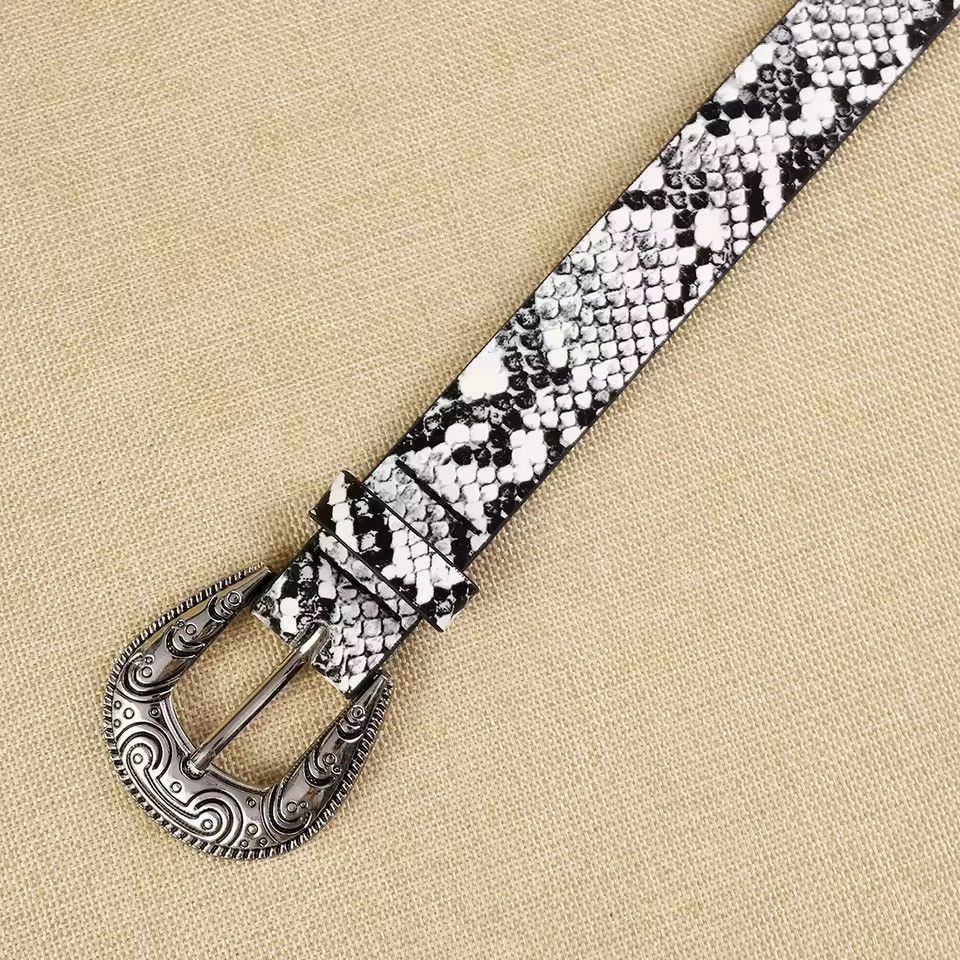 Japanese Brand 100 cm Python PU Belt Bohemian Style Belt Size ONE SIZE - 4 Thumbnail