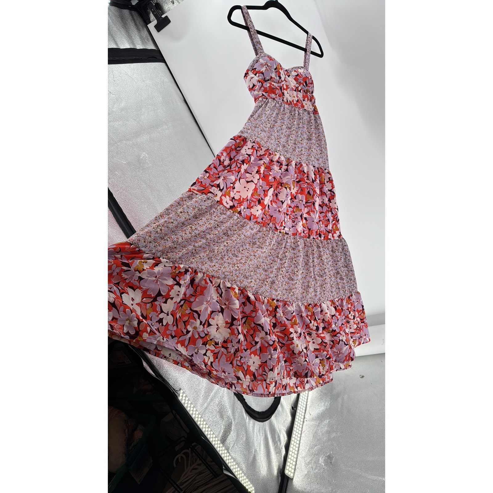 Other Band of Gypsies tiered adjustable maxi dress summer sz S Size S / US 4 / IT 40 - 4 Thumbnail