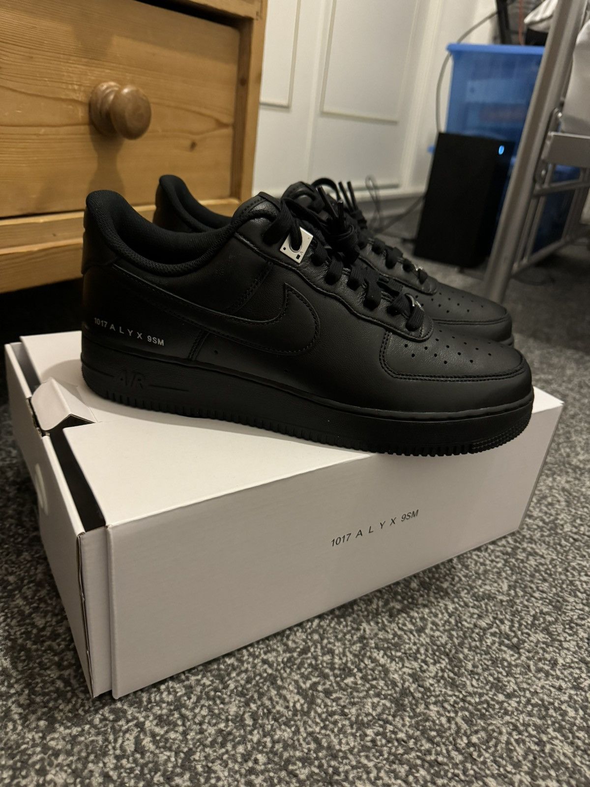 image of Nike X Alyx Air Force 1 Low Shoes in Black, Men's (Size 10)