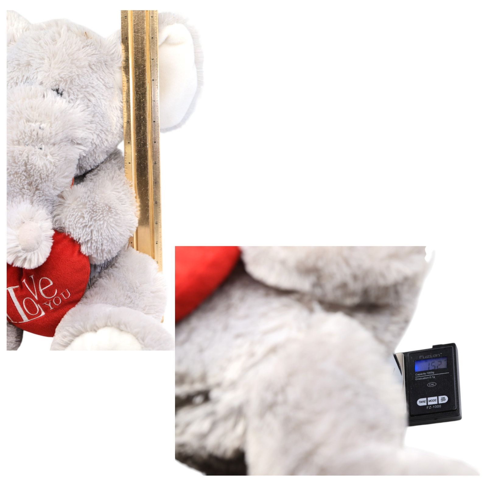 Other I Love You 2009 Valentines Elephant 15" Stuffed Animal Size ONE SIZE - 9 Thumbnail