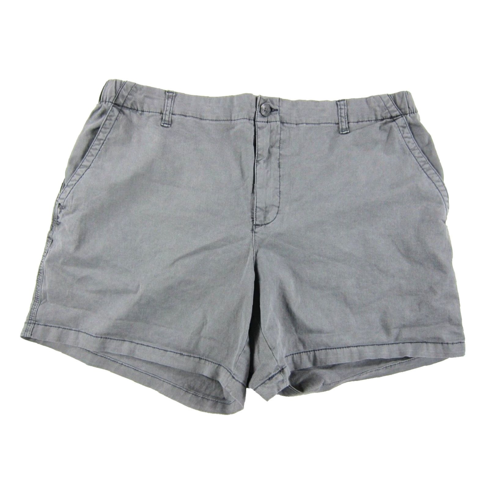 Old Navy VINTAGE Old Navy Grey Cotton Stretch High Rise Pocket OG Chino Short Woman XL Size 40" / US 18 - 2 Thumbnail