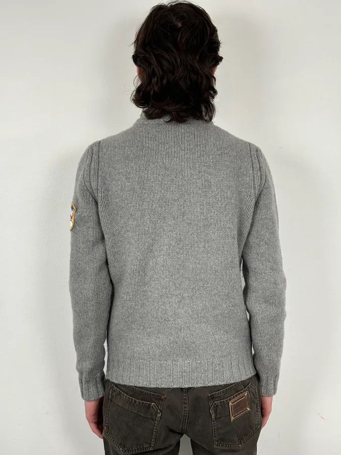 Dsquared2 AW2007 Dsquared2 Grey Wool Embroidered Patch Turtleneck Size US S / EU 44-46 / 1 - 3 Thumbnail
