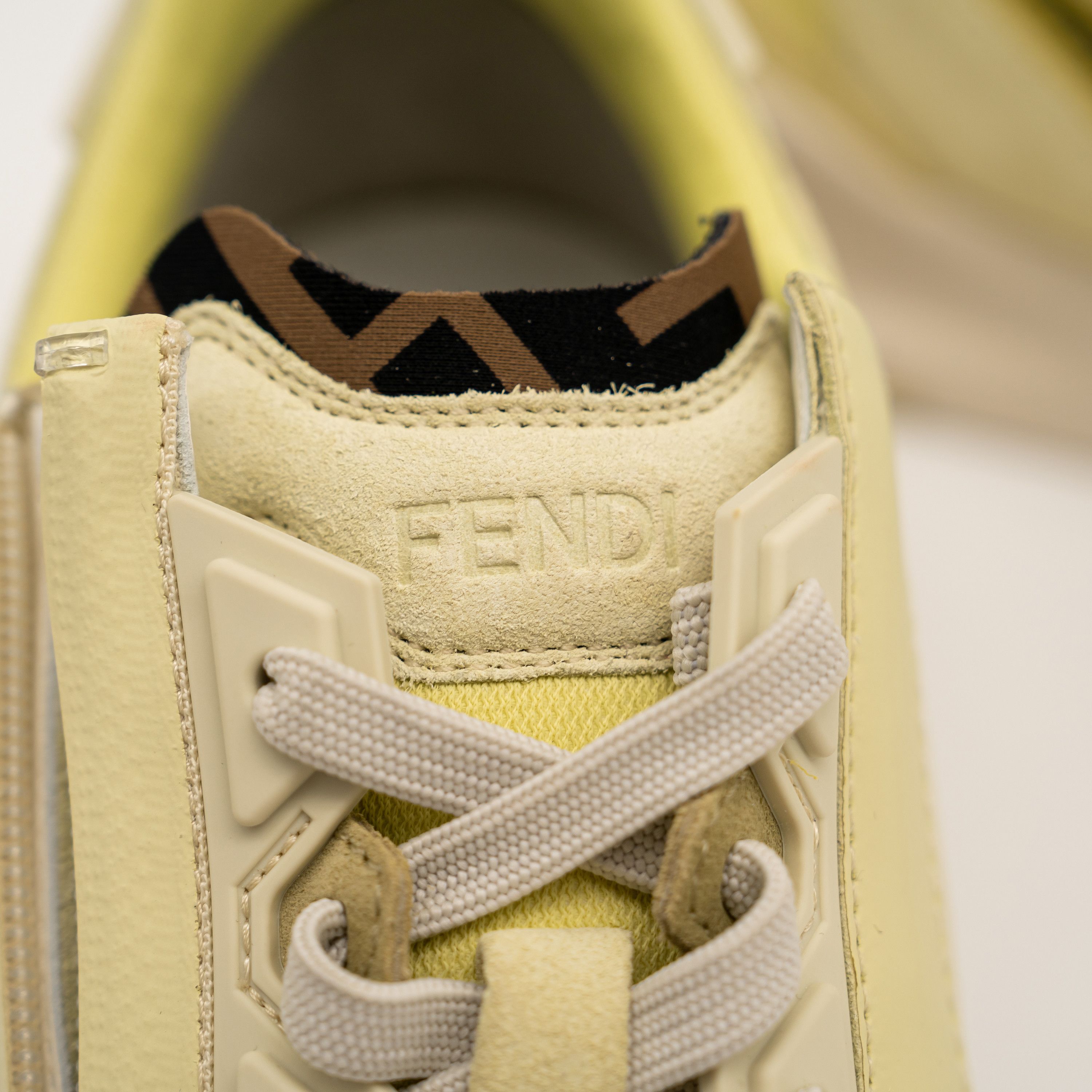 Fendi 38 eu 8 us Fendi Flow Sneakers Runner Yellow Green FF logo Size US 8 / IT 38 - 10 Thumbnail
