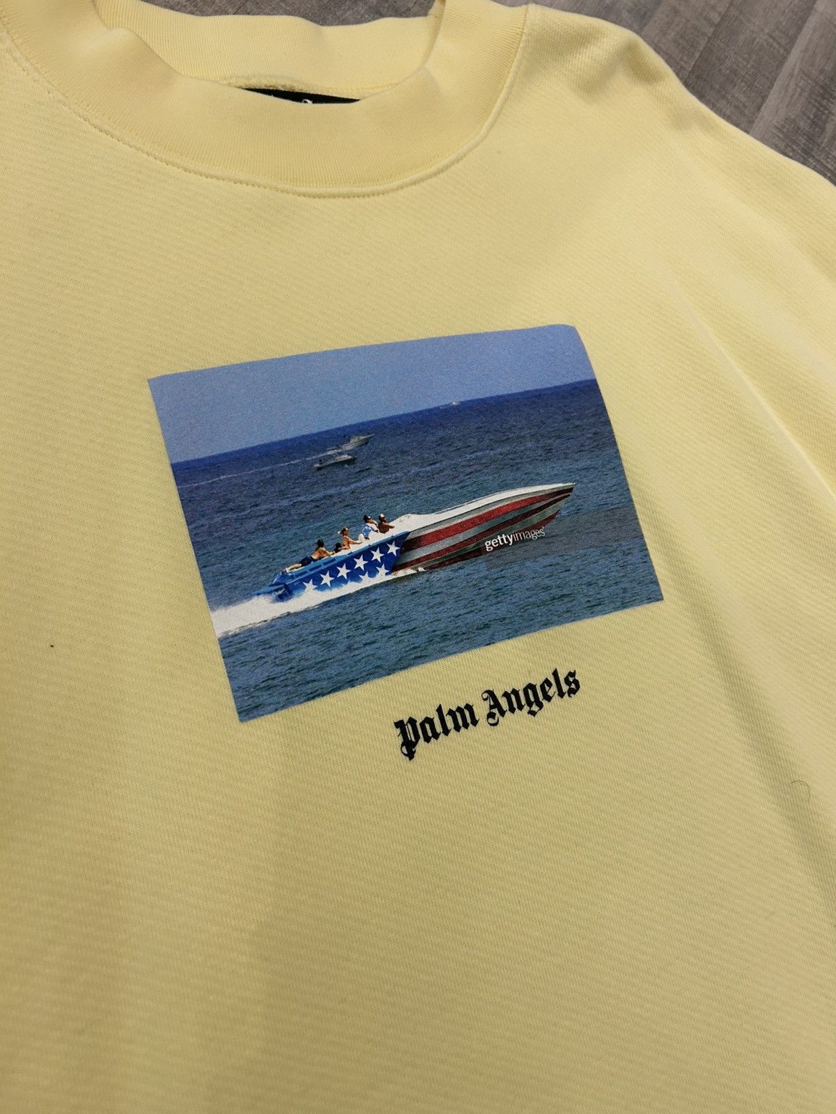 Palm Angels Palm Angels Getty Speedboat Crewneck Size US XL / EU 56 / 4 - 3 Thumbnail