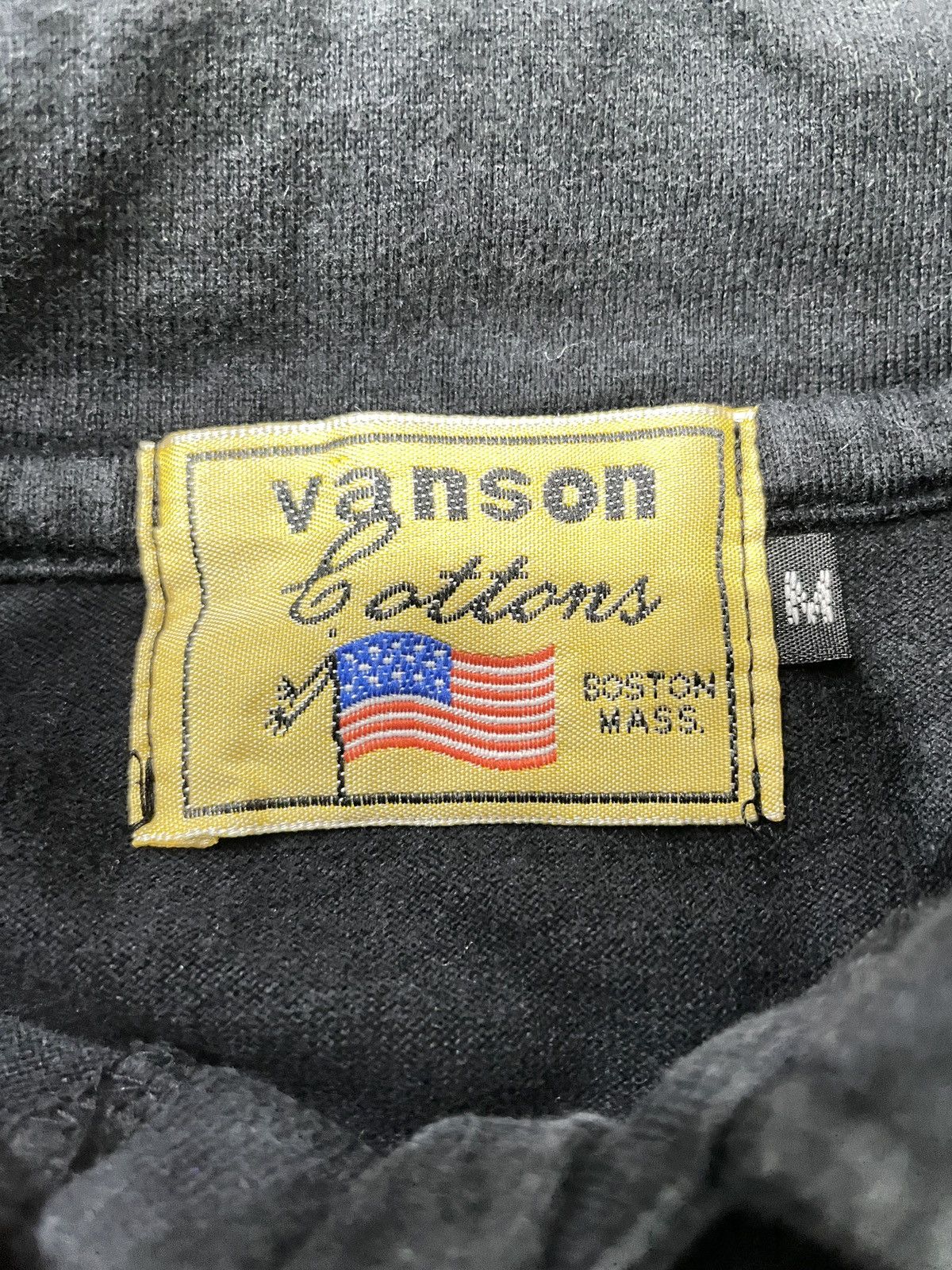 Japanese Brand Vanson Leather embroidery sun faded polo tee Size US M / EU 48-50 / 2 - 7 Thumbnail