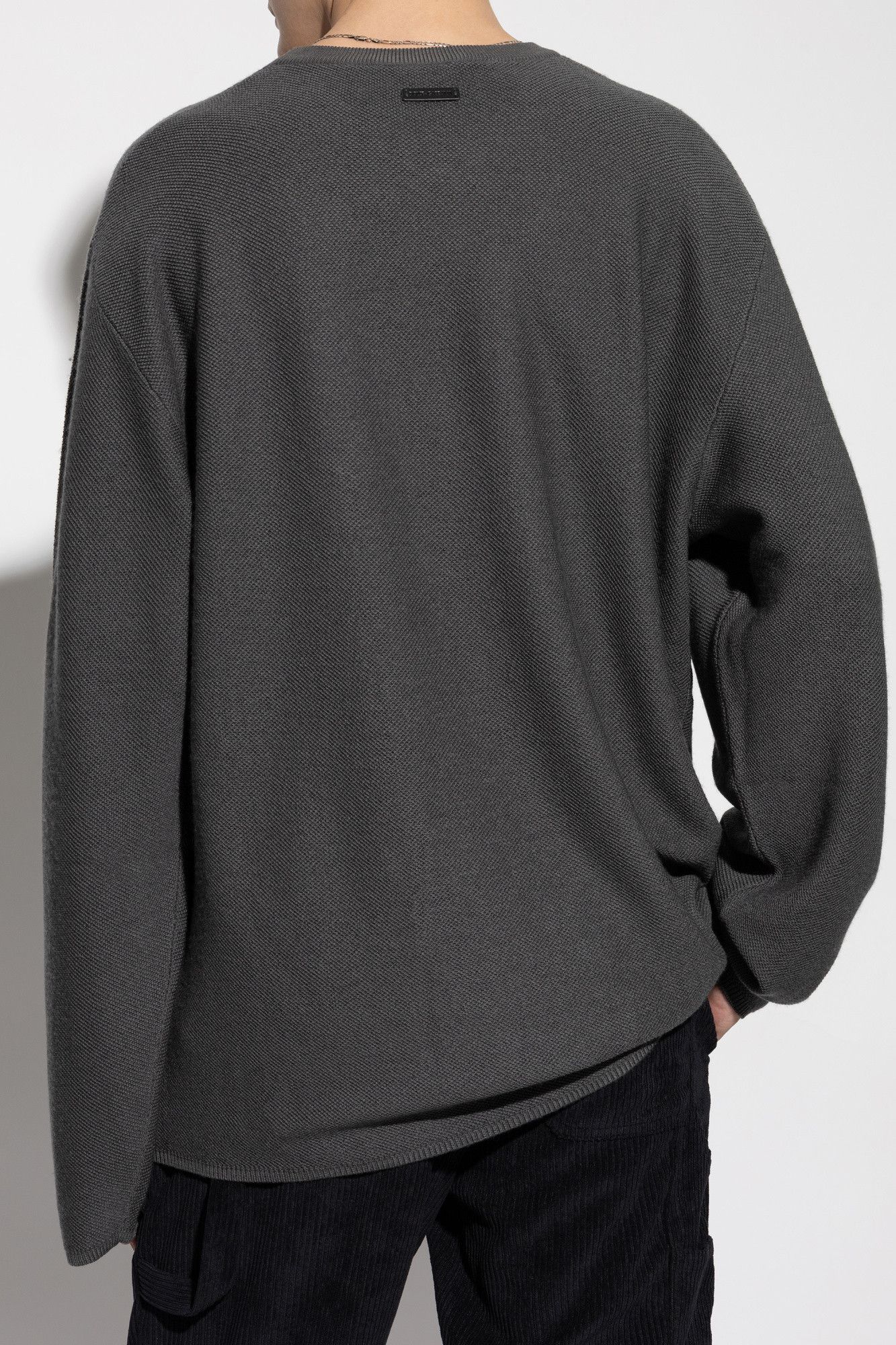 Dolce & Gabbana o1s22i1n0225 Oversized Crewneck Sweater in Grey Size US M / EU 48-50 / 2 - 4 Thumbnail