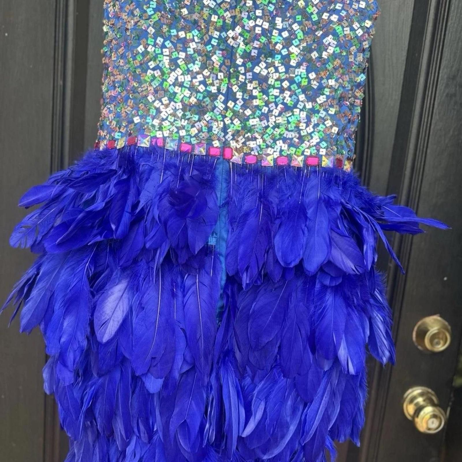 Other Sparkly dress with feather skirt #partydress #glamour Size S / US 4 / IT 40 - 5 Thumbnail
