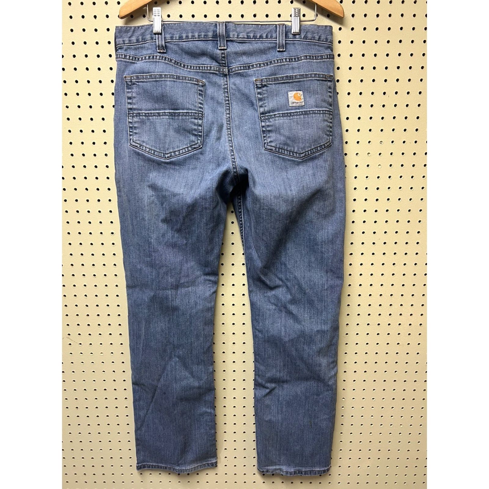 Carhartt Carhartt Jeans Rugged Flex Relaxed Fit Straight Leg Jeans Men 34x32 Blue Denim 5-Pocket Belt Loops Working Comfort Durable Size US 34 / EU 50 - 2 Thumbnail