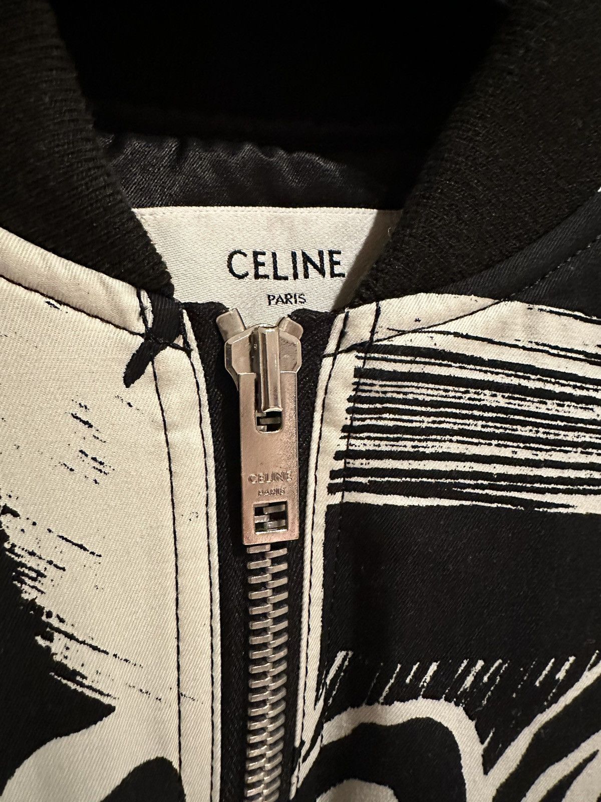 Celine SS19 Celine $3450 Marclay bomber jacket Hedi Slimane black S Size US S / EU 44-46 / 1 - 16 Thumbnail