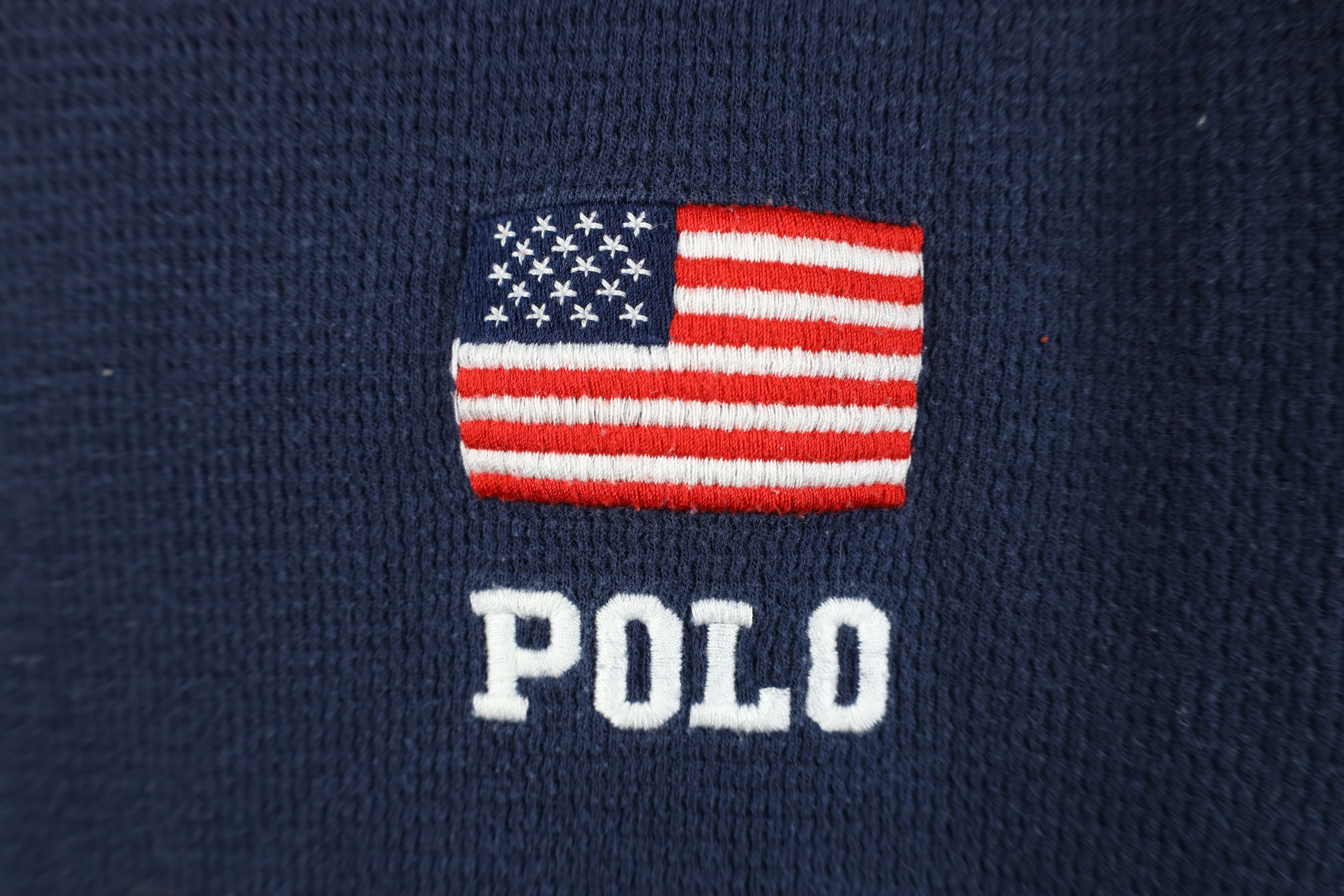 Ralph Lauren Vintage Ralph Lauren Thermal Waffle Knit Long Sleeve T-Shirt Size US M / EU 48-50 / 2 - 4 Thumbnail