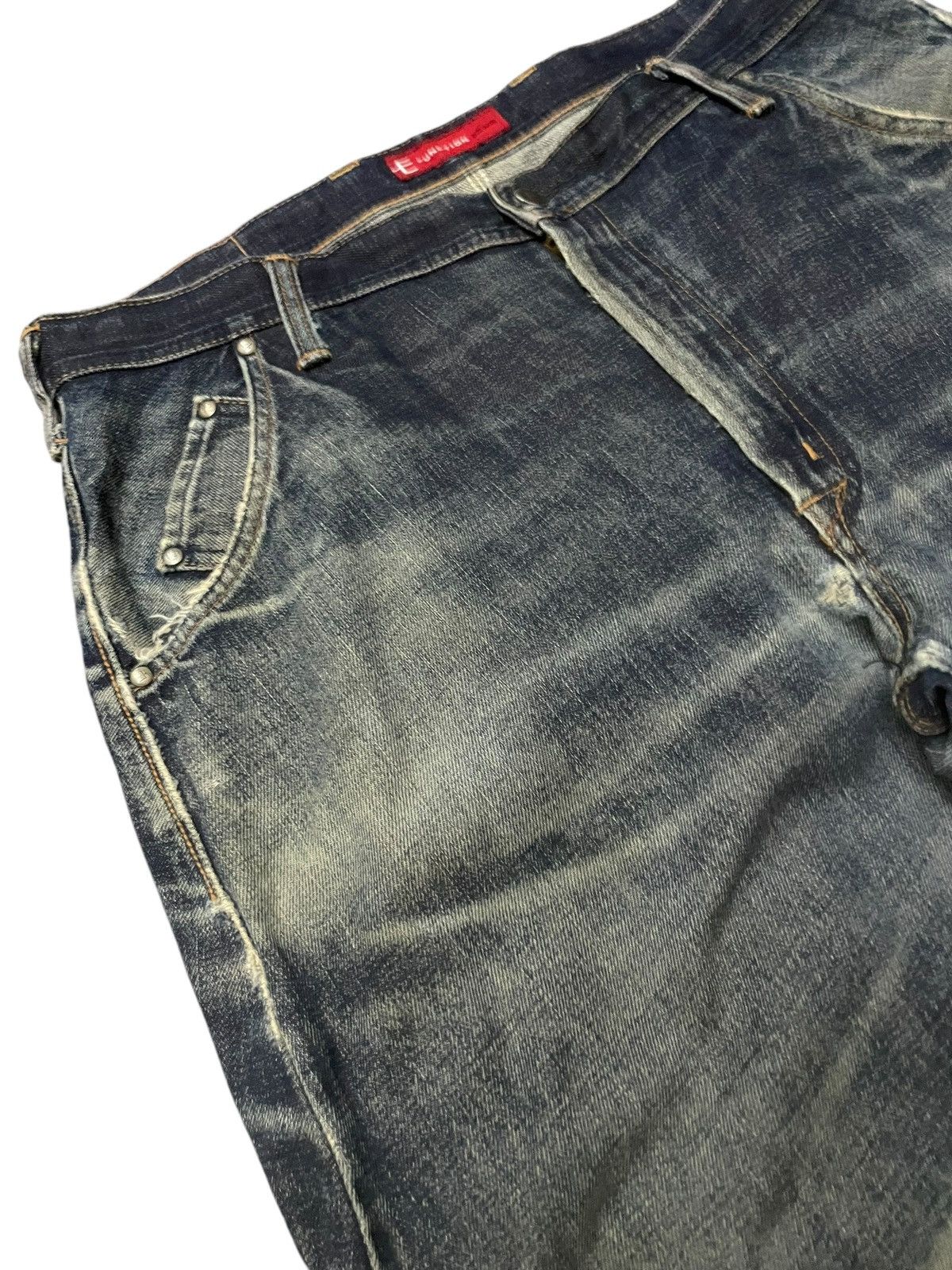 Edwin × Le Grande Bleu (L.G.B.) × Vintage 2000s Edwin Engineered E Function Curved Leg Aging Jeans Size US 36 / EU 52 - 10 Thumbnail