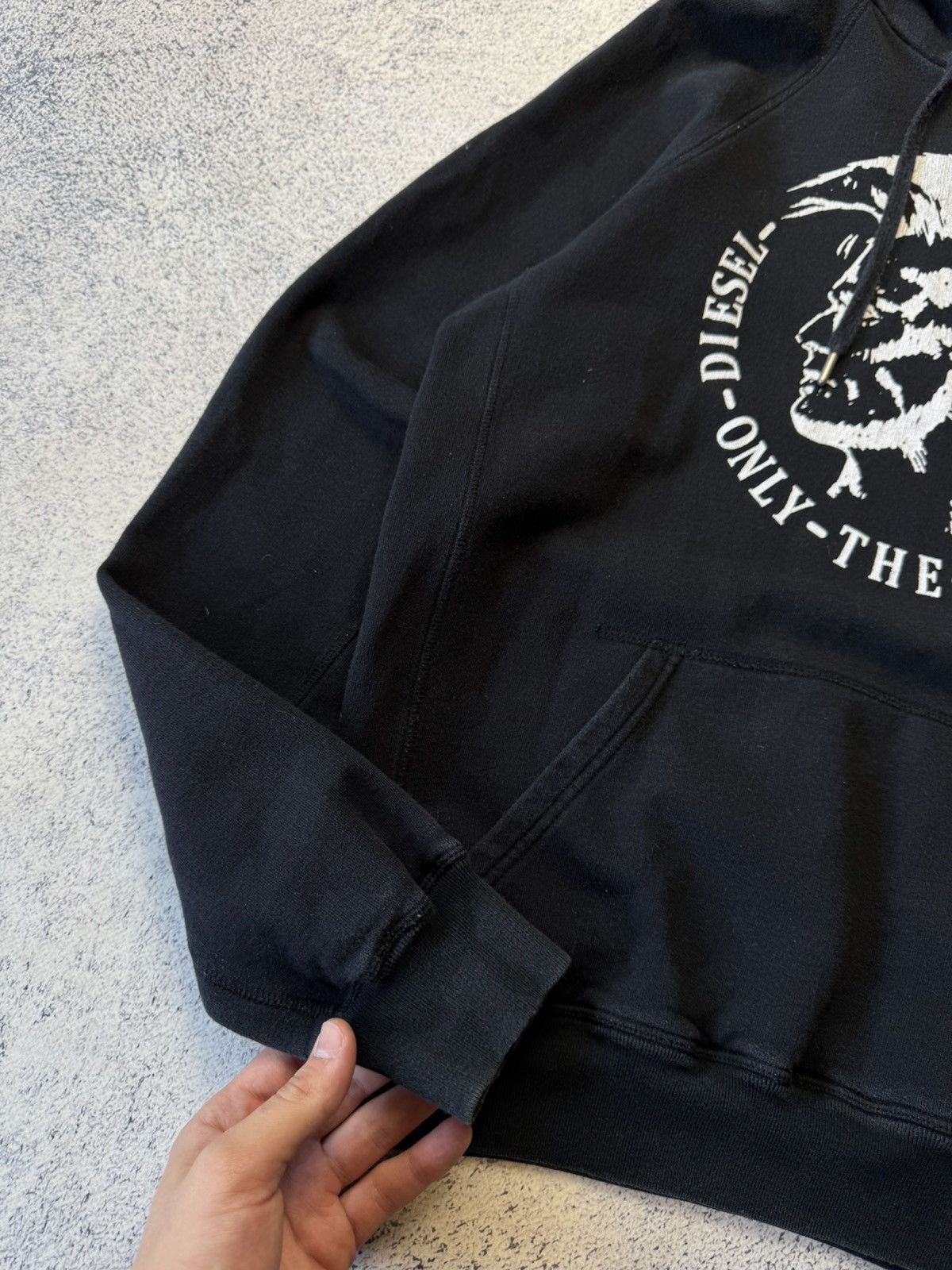 Diesel Vintage Diesel Distressed Faded Hoodie Y2K Dig Logo Size US M / EU 48-50 / 2 - 10 Thumbnail