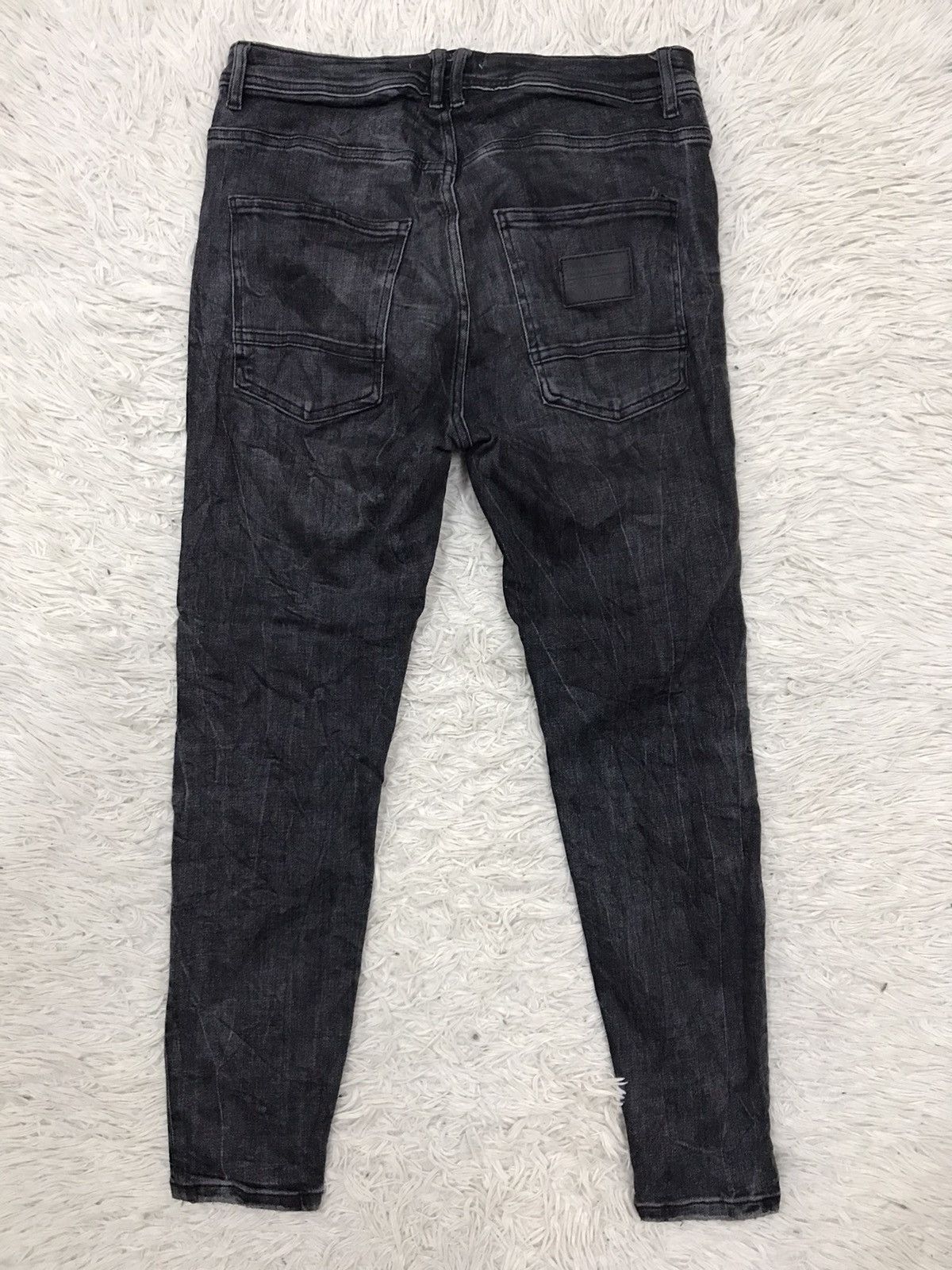 Japanese Brand Zara Man Denim Wear Skinny Fit Distressed Jeans Size US 29 - 2 Thumbnail