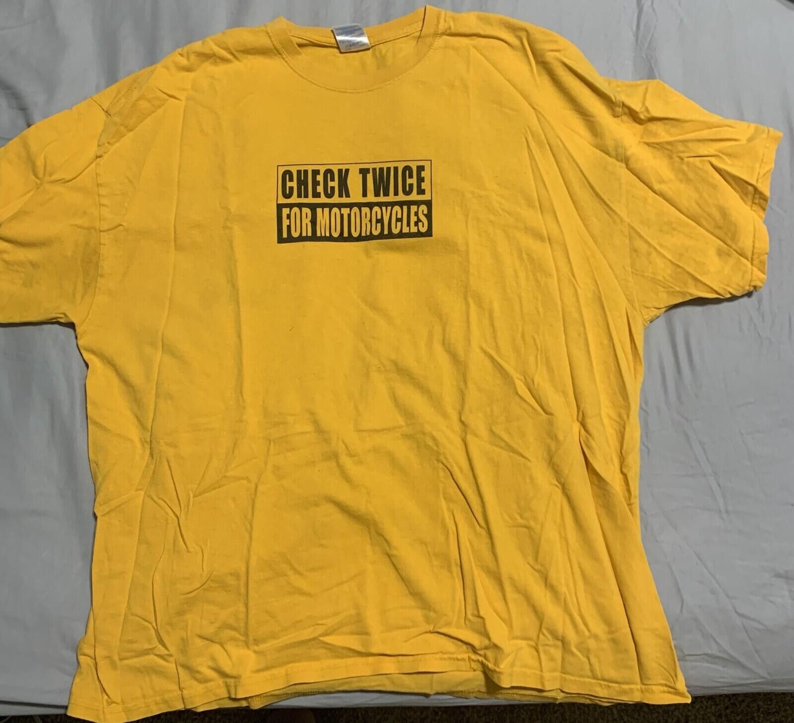The Unbranded Brand Check Twice For Motorcycles Men’s 2 XL T-shirt Size US XXL / EU 58 / 5 - 1 Preview
