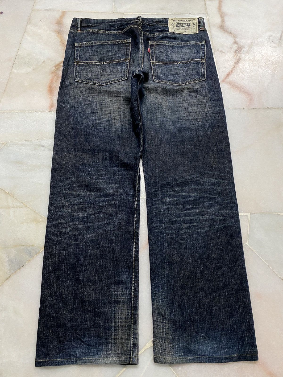 If Six Was Nine 💥Baggy💥Vintage 90s Gl Heart Stone Wash Distress Jean Size US 34 / EU 50 - 10 Thumbnail