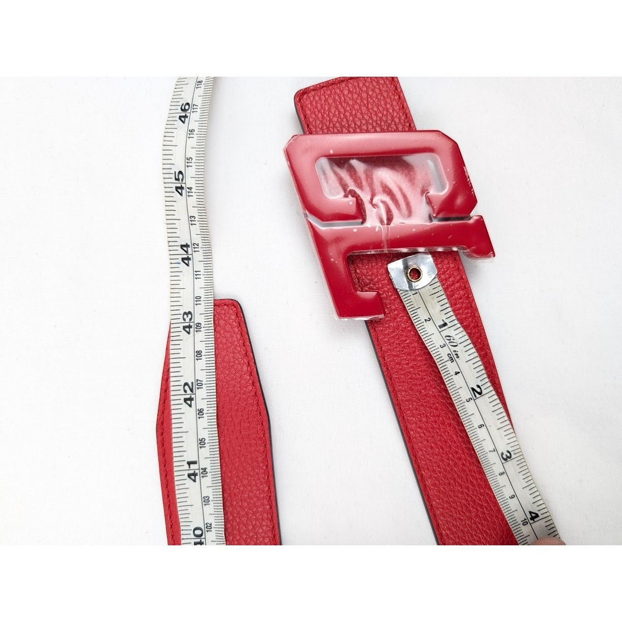 Christian Louboutin o1rshd1 Size: 100 / Calf Happy Rui CL Logo Belt in Loubi Size 38 - 15 Thumbnail