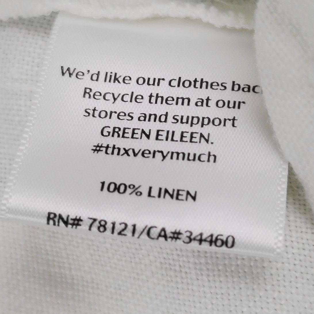 Eileen Fisher Eileen Fisher White 100% Linen Trouser Wide Leg Pant Size 38" / US 16 / IT 52 - 6 Thumbnail