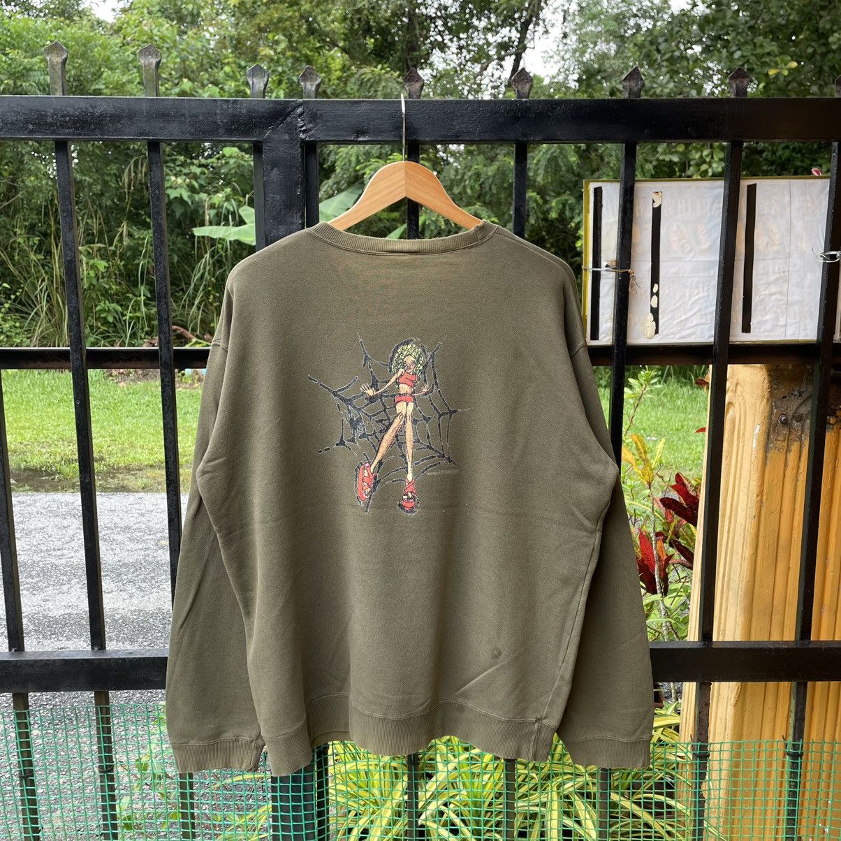 Japanese Brand 🔥🇯🇵Vintage Speed Spirit Spider Girl Logo Distress Sweatshirts Size US L / EU 52-54 / 3 - 1 Thumbnail
