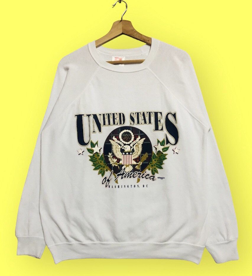 image of Made In USA x Vintage United States Of America in White, Men's (Size Large)