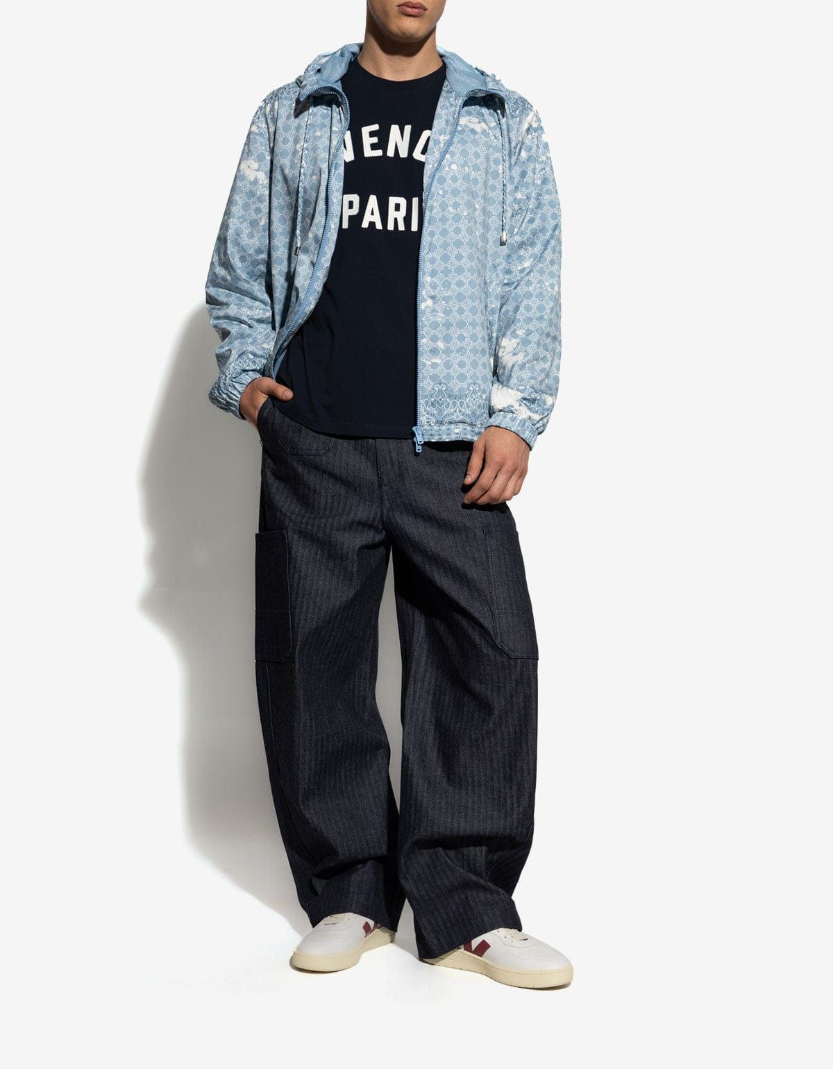 Amiri Amiri Ashley Blue Bleach Bandana Windbreaker Jacket Size US S / EU 44-46 / 1 - 4 Thumbnail