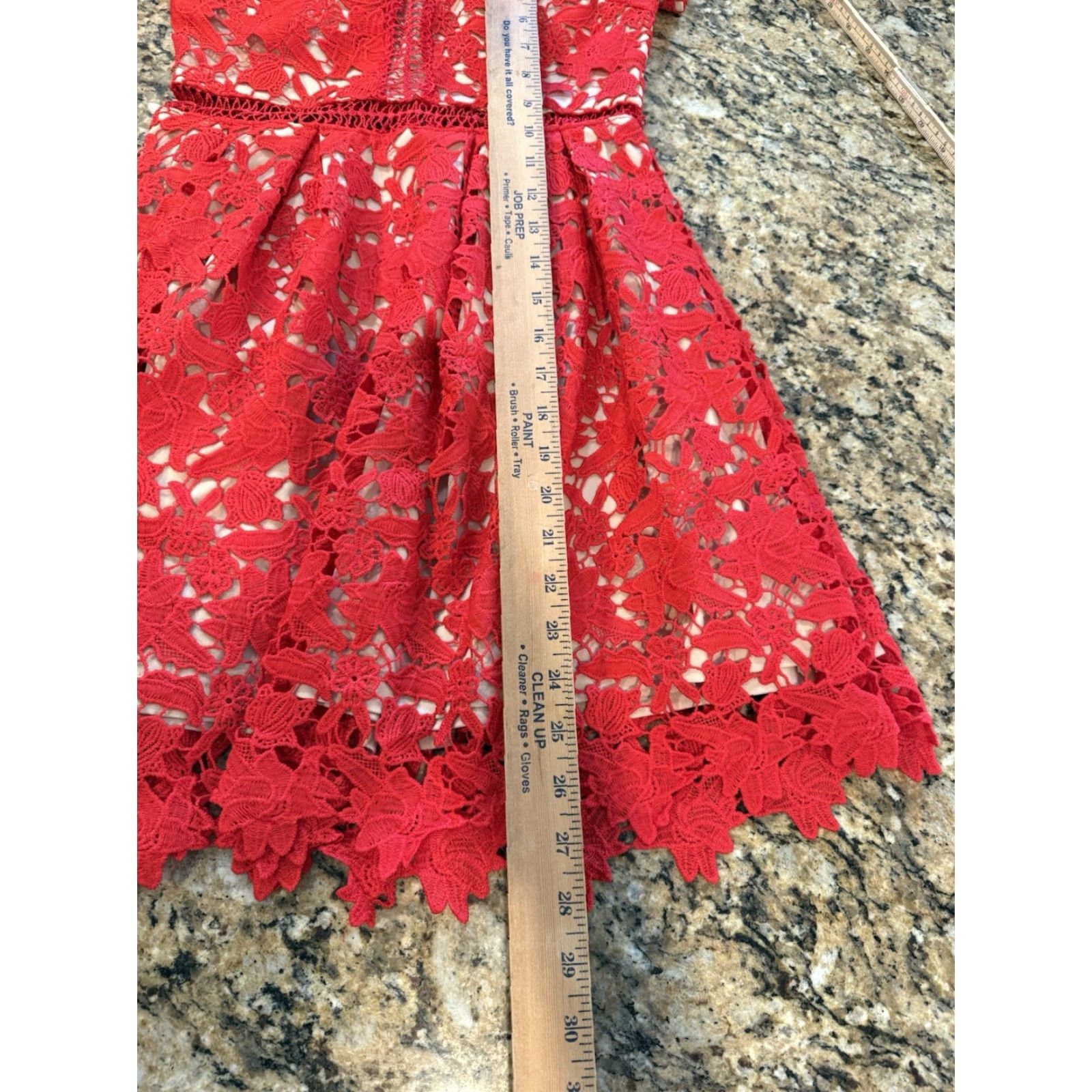 Vintage Francesca's Red Lace Beverly off Shoulder fit flare Cocktail Party Dress XS Womens Size XS / US 0-2 / IT 36-38 - 6 Thumbnail