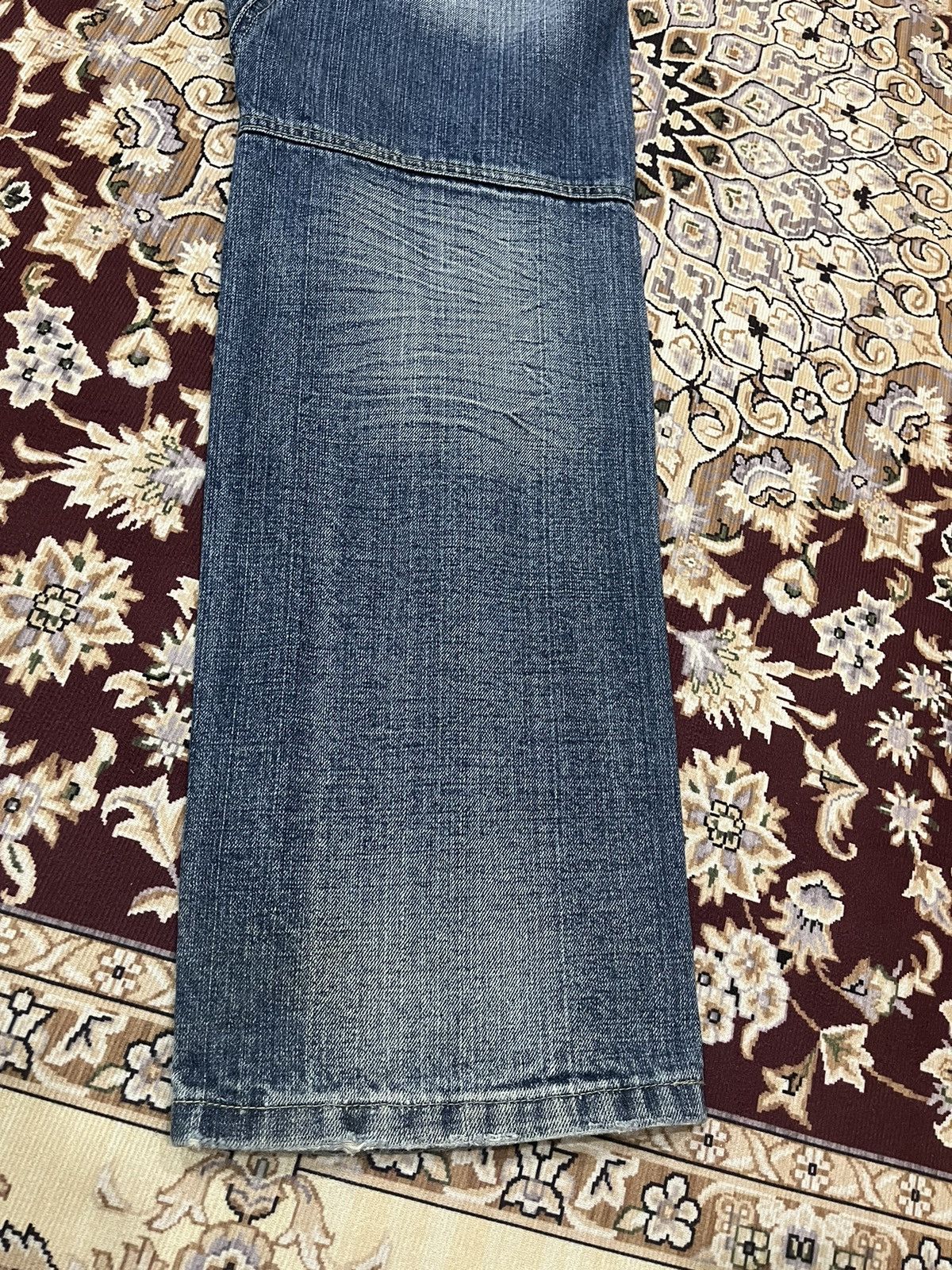 Japanese Brand T Traxx Double Knee Stain Denim Size US 34 / EU 50 - 13 Thumbnail