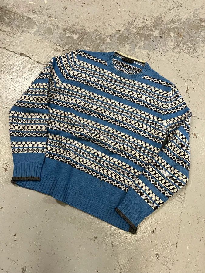 Prada AW2019 Prada Blue Contemporary Wool Sweater Size US M / EU 48-50 / 2 - 4 Thumbnail