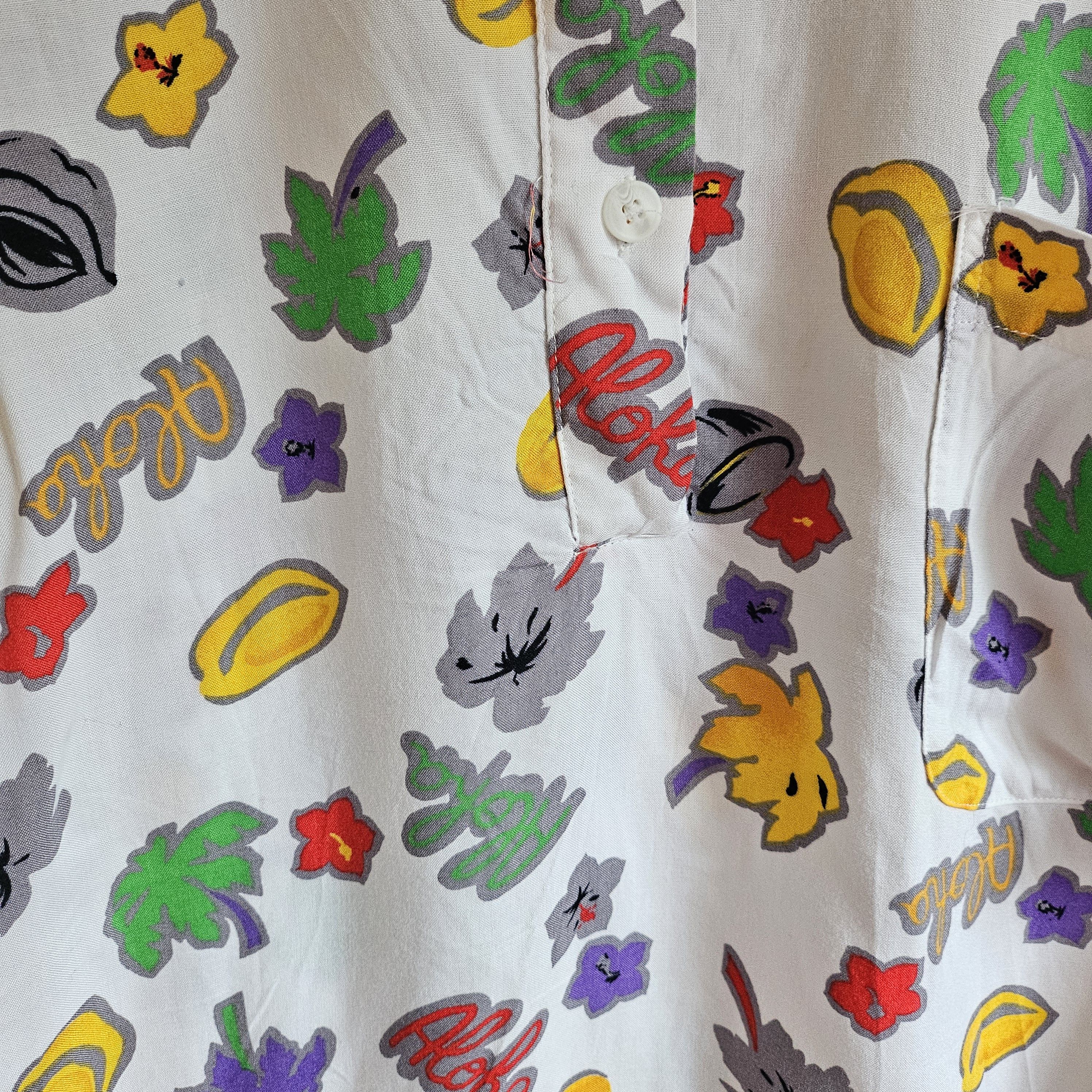 Vintage Vintage 90s Hawaiian popover shirt, women's size M Size M / US 6-8 / IT 42-44 - 3 Thumbnail