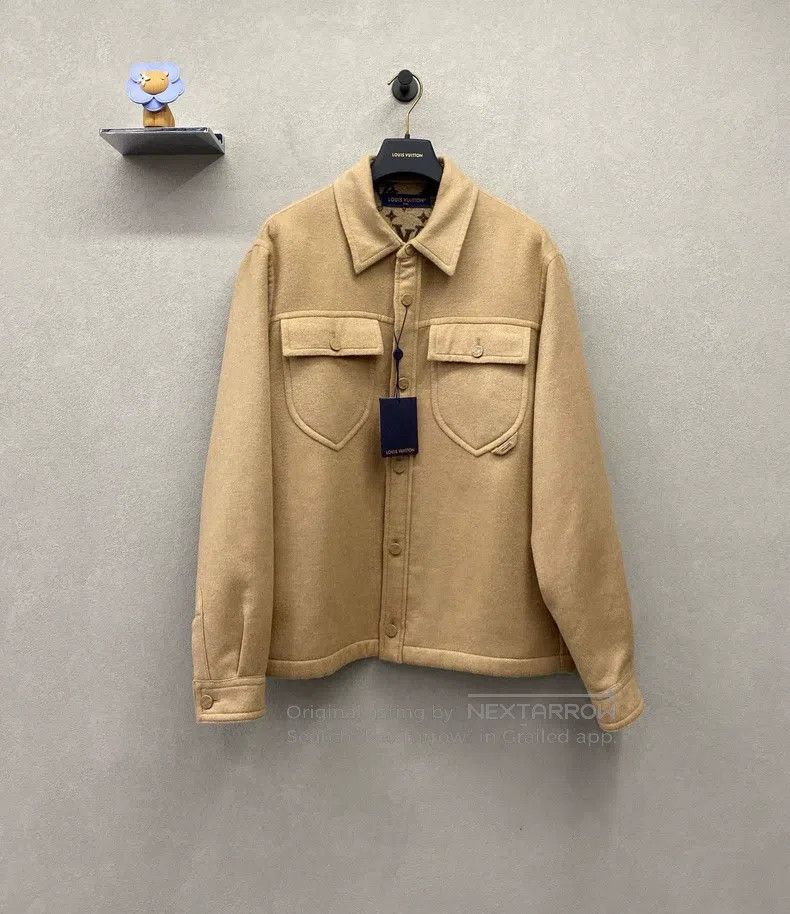Louis Vuitton Louis Vuitton Khaki Cashmere Jacket Size US S / EU 44-46 / 1 - 1 Thumbnail