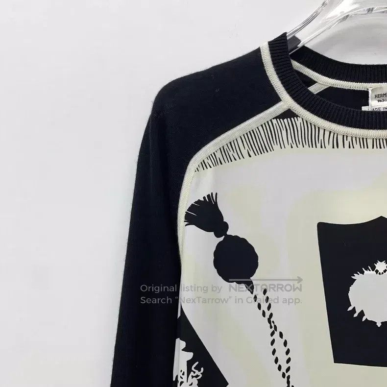 Hermes Hermes Color-Blocked Geometric Pattern Printed Cashmere Si Size XS / US 0-2 / IT 36-38 - 3 Thumbnail