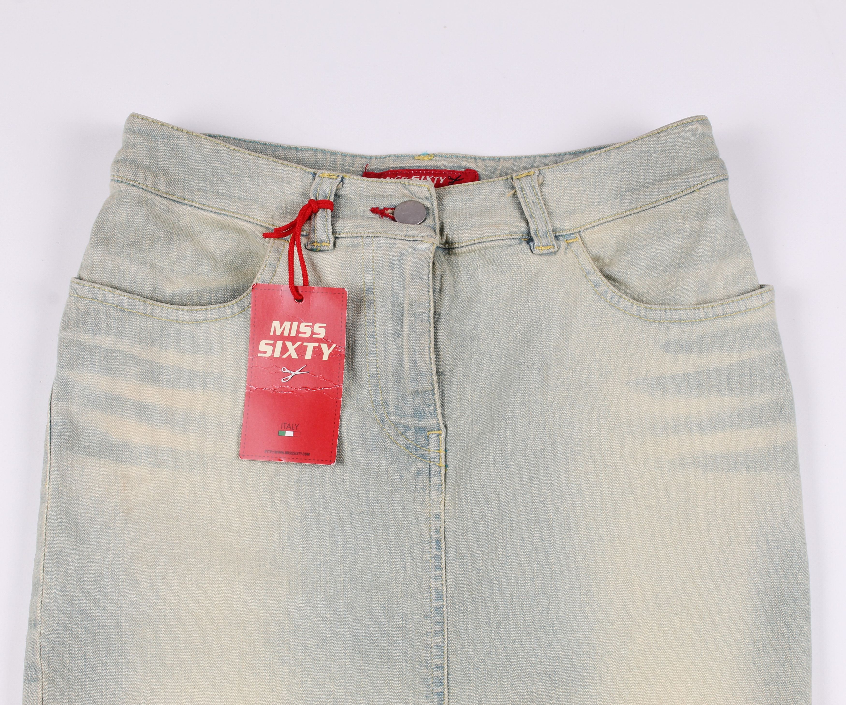 Miss Sixty Vintage Miss Sixty Y2K Pencil Straight Skirt Size 26" / US 2 / IT 38 - 5 Thumbnail