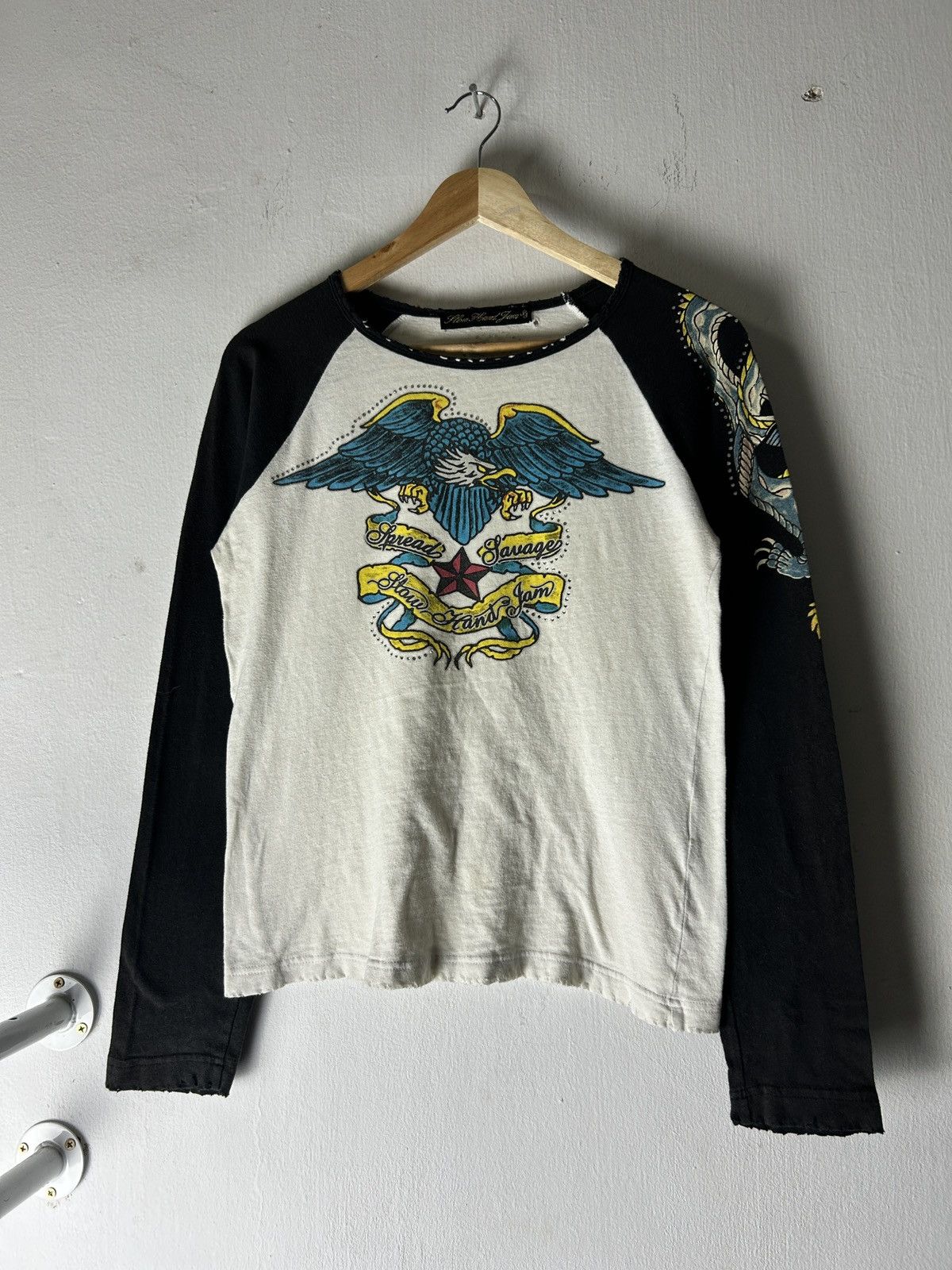 If Six Was Nine Slow Hand Jam Japan Tatto Dragon Ed Hardy Style Longsleeve Size S / US 4 / IT 40 - 1 Thumbnail