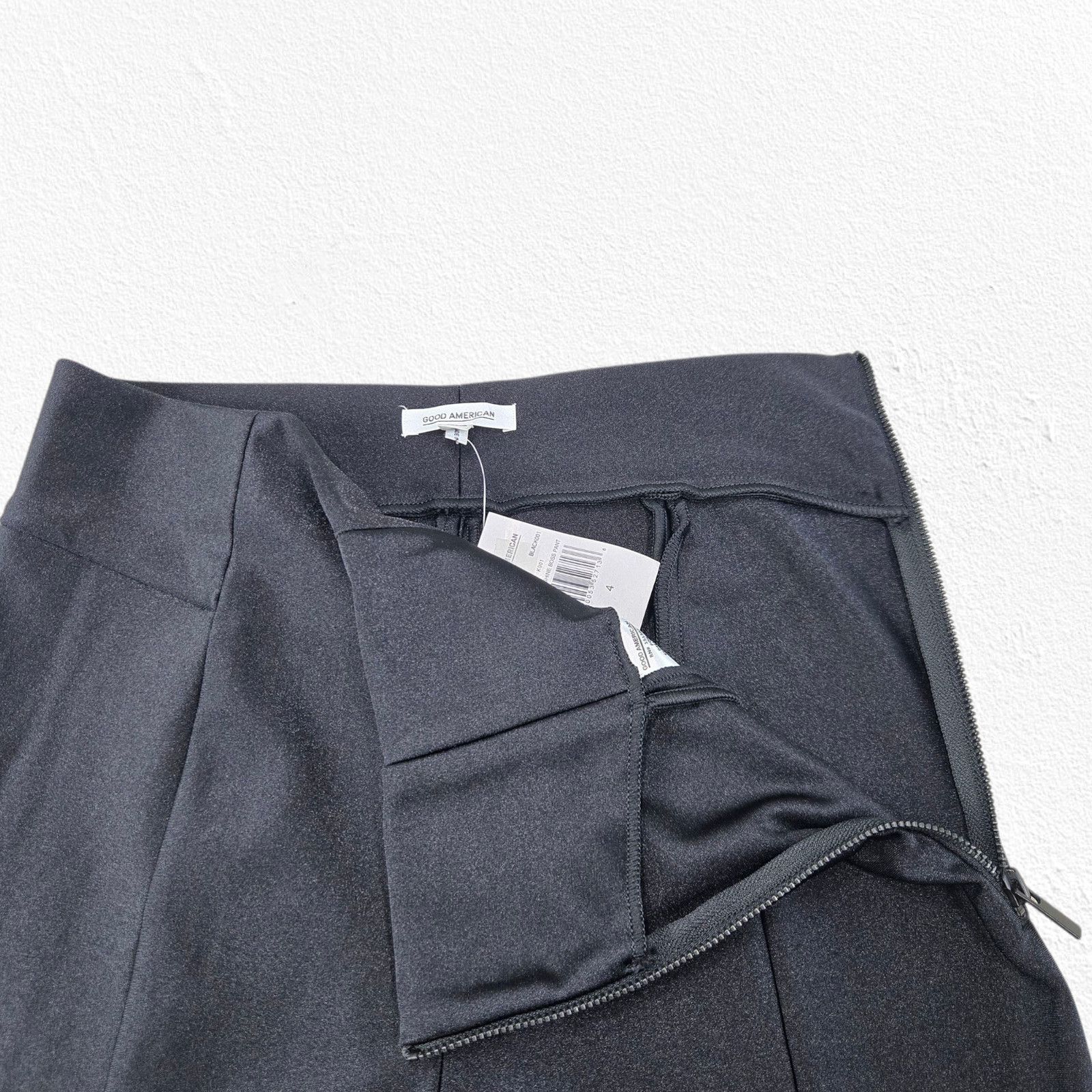 Good American Good American Black High Shine Boss Pant Size 4 NWT Size 27" / US 4 / IT 40 - 6 Thumbnail