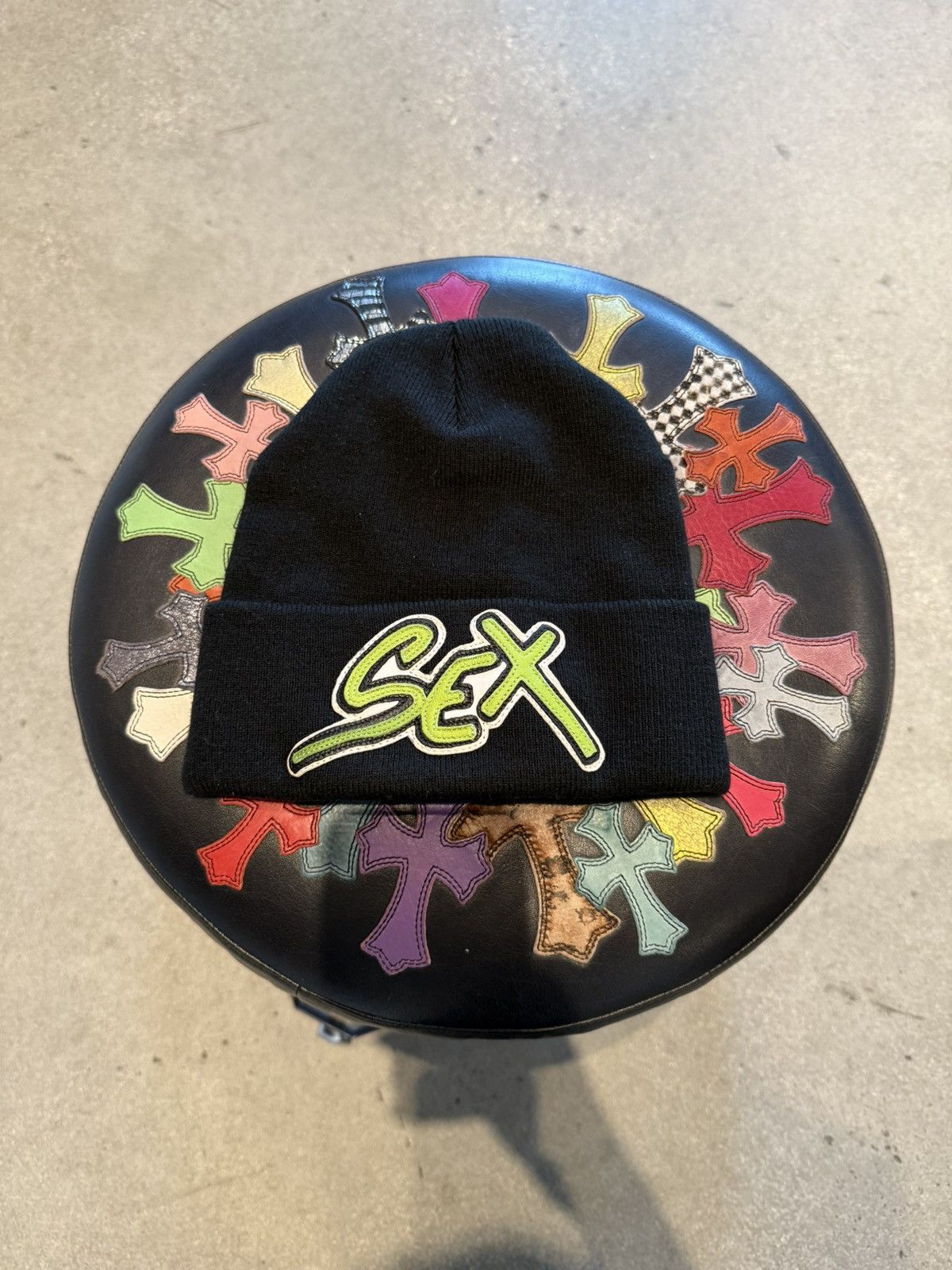 Chrome Hearts Sex Records Beanie Size ONE SIZE - 1 Thumbnail
