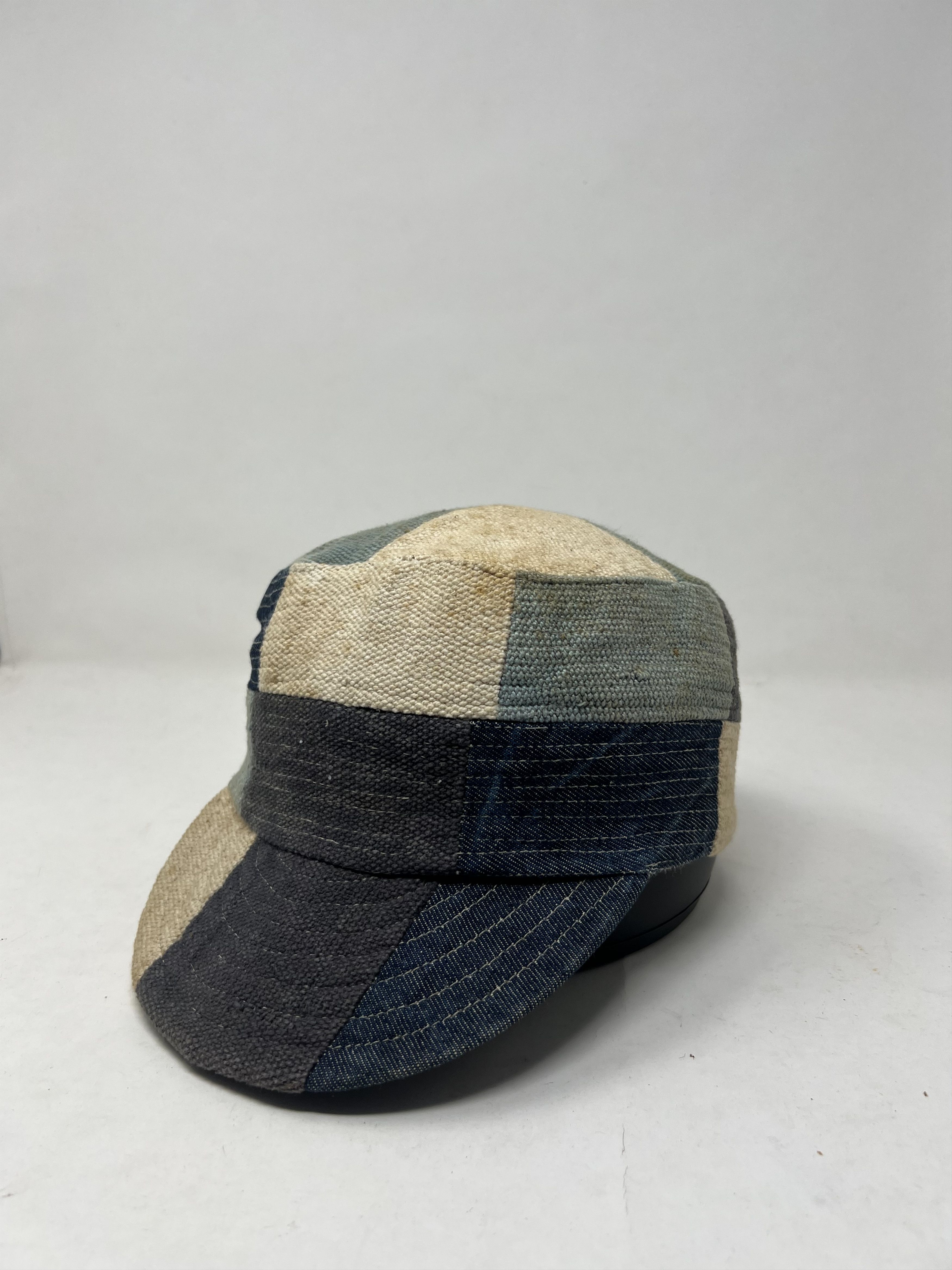 Japanese Brand Patchwork Indigo Sashiko Hat Size ONE SIZE - 1 Thumbnail