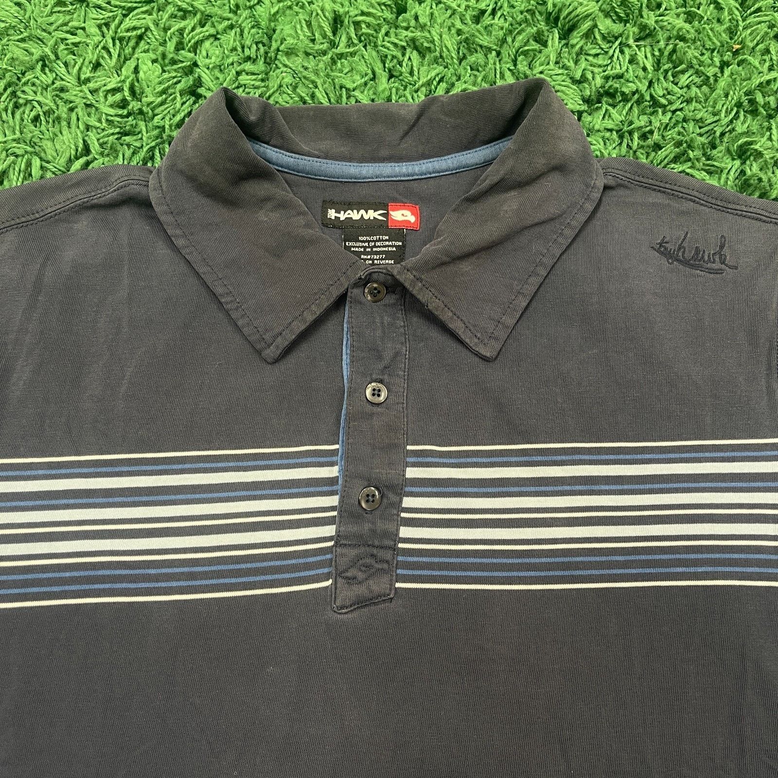 Tony Hawk Vintage Y2K Tony Hawk Blue Polo Shirt Size Large L B11 Size US L / EU 52-54 / 3 - 2 Thumbnail