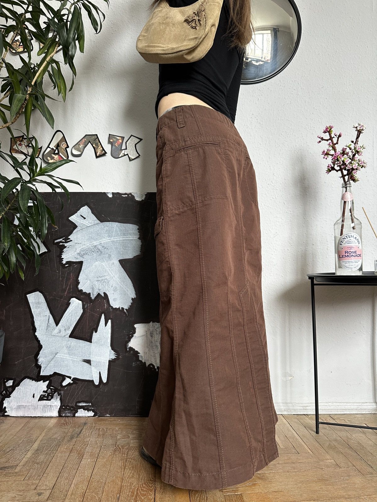 Japanese Brand × Seditionaries × Vintage Vintage Sandwich Asymmetrical Pocket Maxi Skirt 00s Size 26" / US 2 / IT 38 - 6 Thumbnail