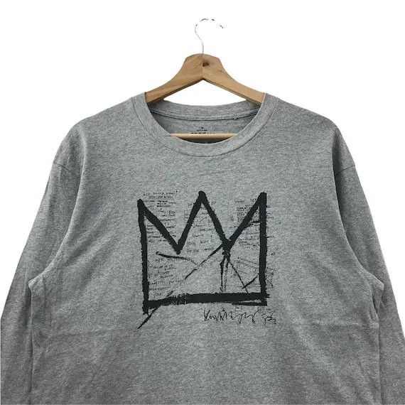 Jean-Michel Basquiat × Uniqlo Vtg Jean MICHEL BASQUIAT CROWN Painting Long Sleeve Size M / US 6-8 / IT 42-44 - 2 Thumbnail