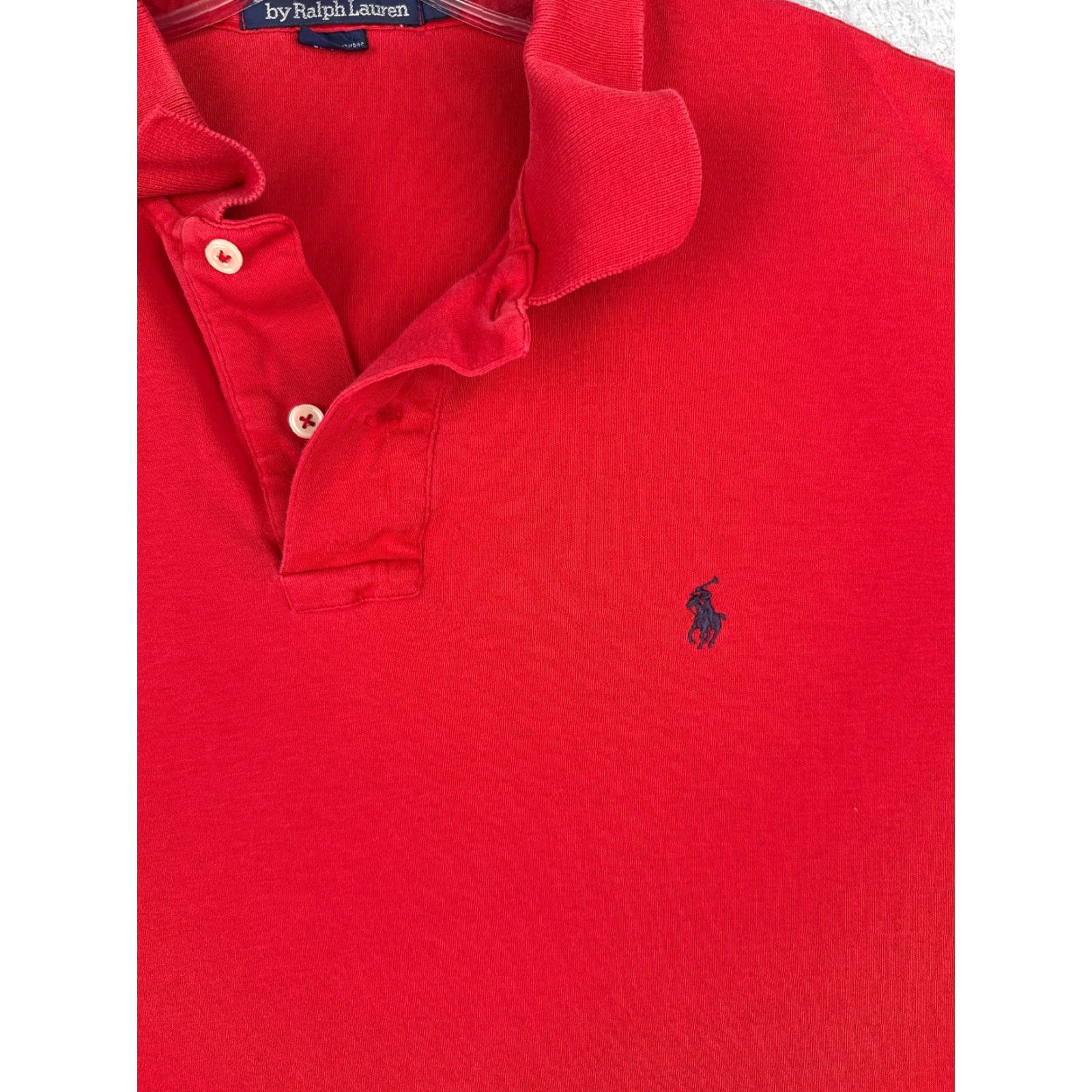 Ralph Lauren VINTAGE Ralph Lauren Shirt Polo Adult XL Red Short Sleeve 100% Cotton Polo Shirt Men’s Slim Fit Size US XL / EU 56 / 4 - 6 Thumbnail