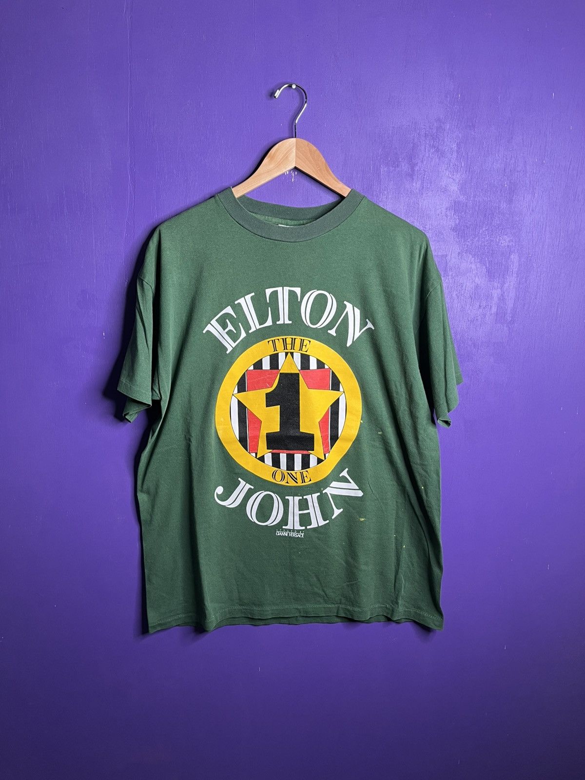 Band Tees × Vintage Vintage 90s Elton John the one tour t-shirt Size US XL / EU 56 / 4 - 1 Thumbnail